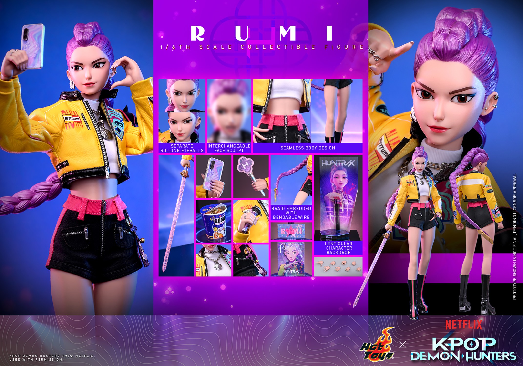 KPop Demon Hunters Rumi Sixth Scale Figure  (Prototype Shown) View 15