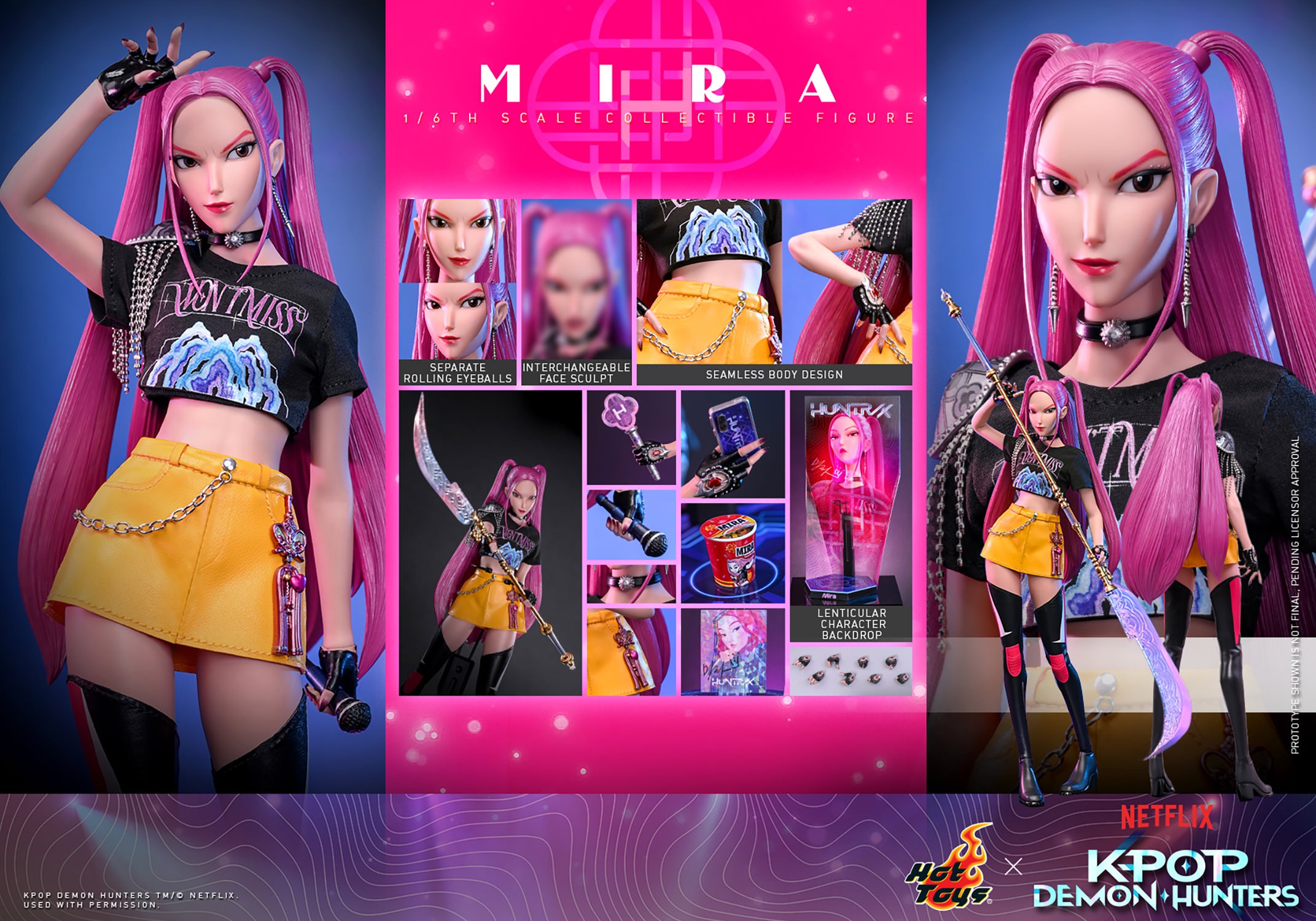 KPop Demon Hunters Mira Sixth Scale Figure  (Prototype Shown) View 15