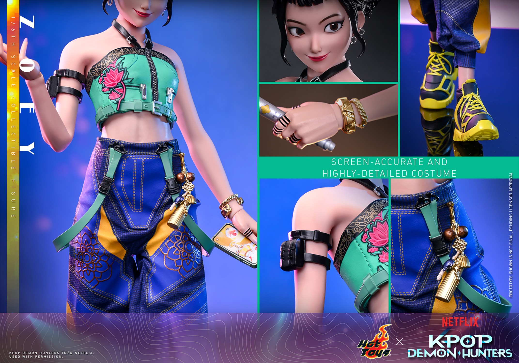 KPop Demon Hunters Zoey Sixth Scale Figure  (Prototype Shown) View 14