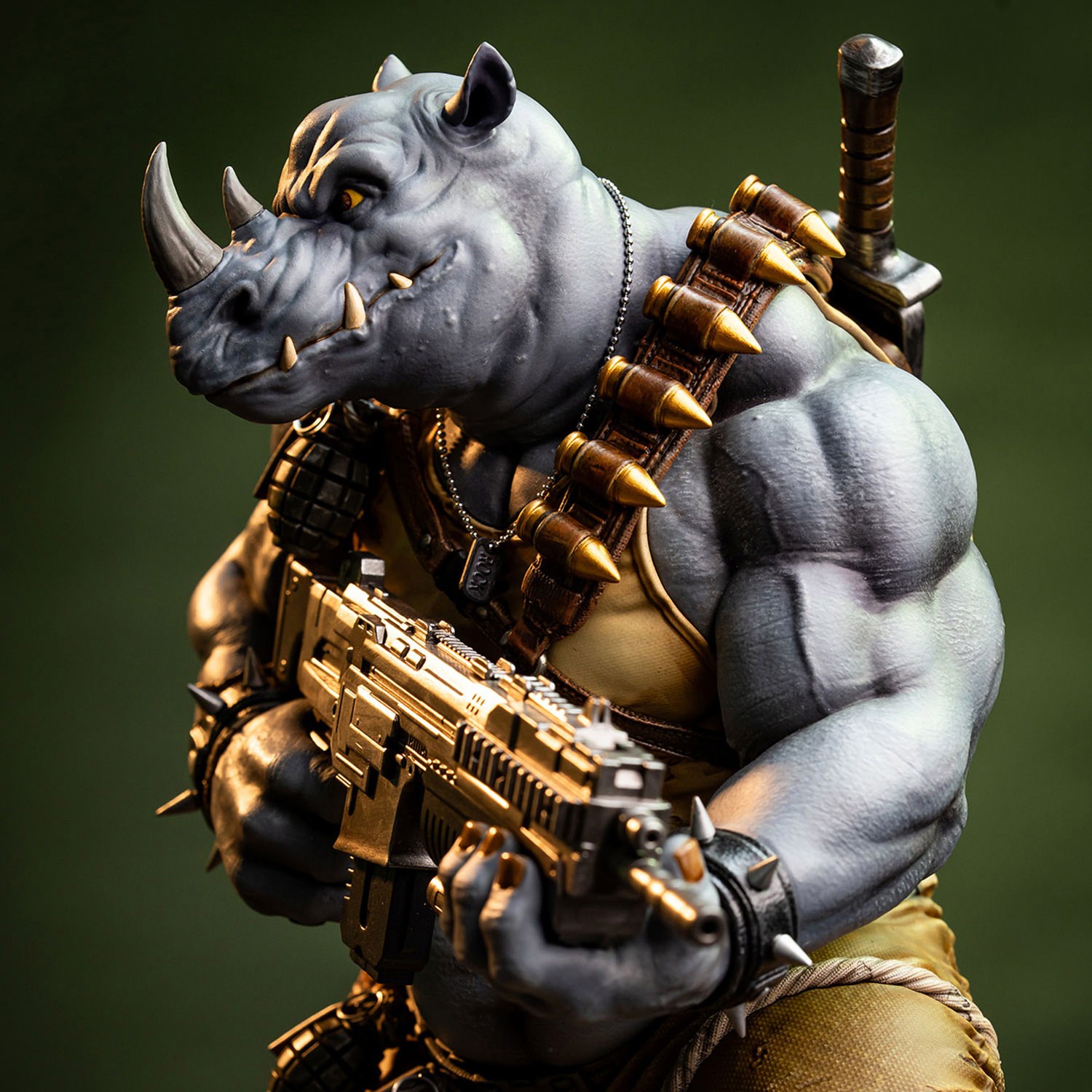 Teenage Mutant Ninja Turtles Rocksteady 1:3 Scale Statue  (Prototype Shown) View 4