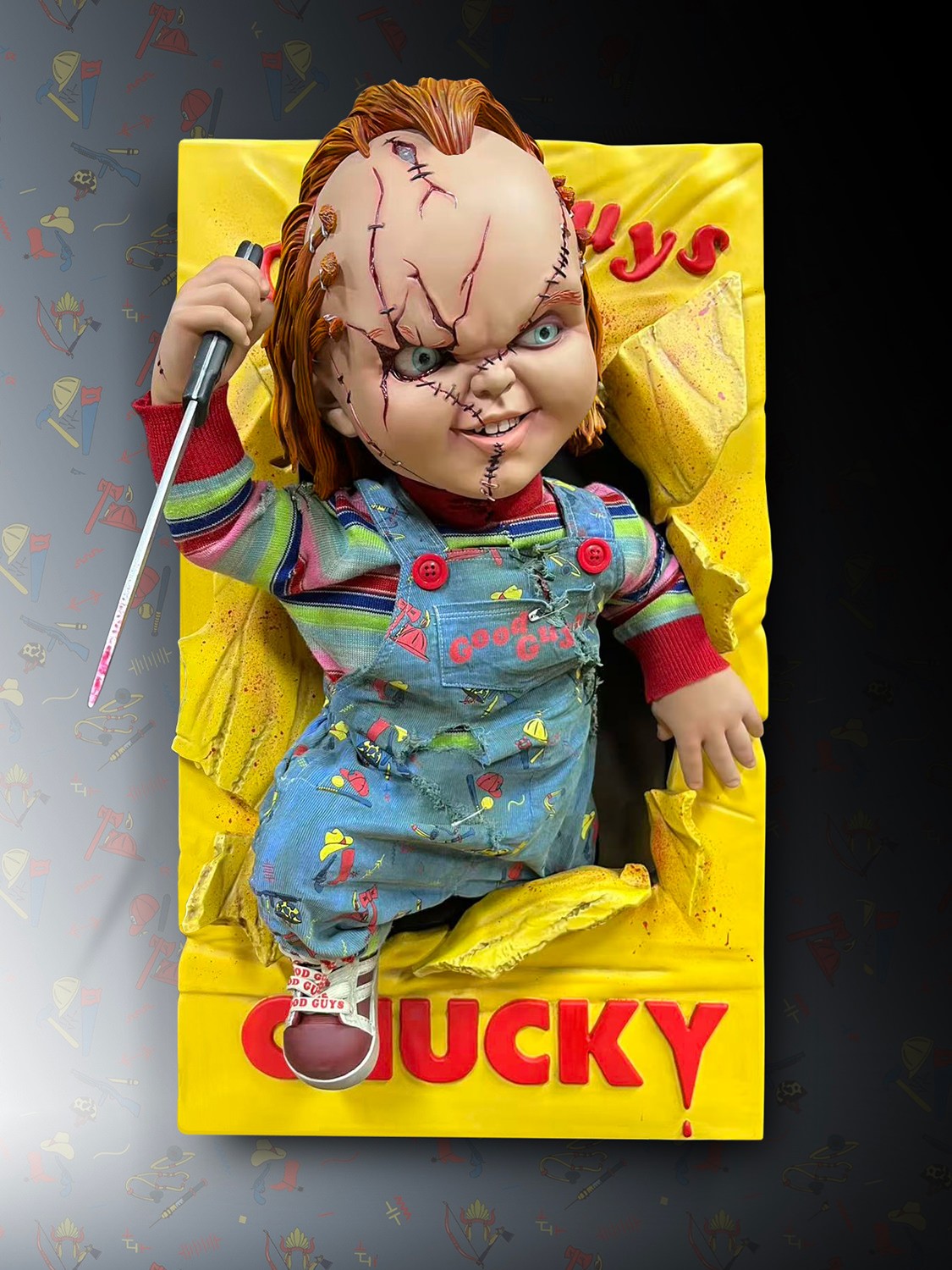 Child's Play Chucky Life-Size Wall Sculpture Wall Decor  (Prototype Shown) View 6