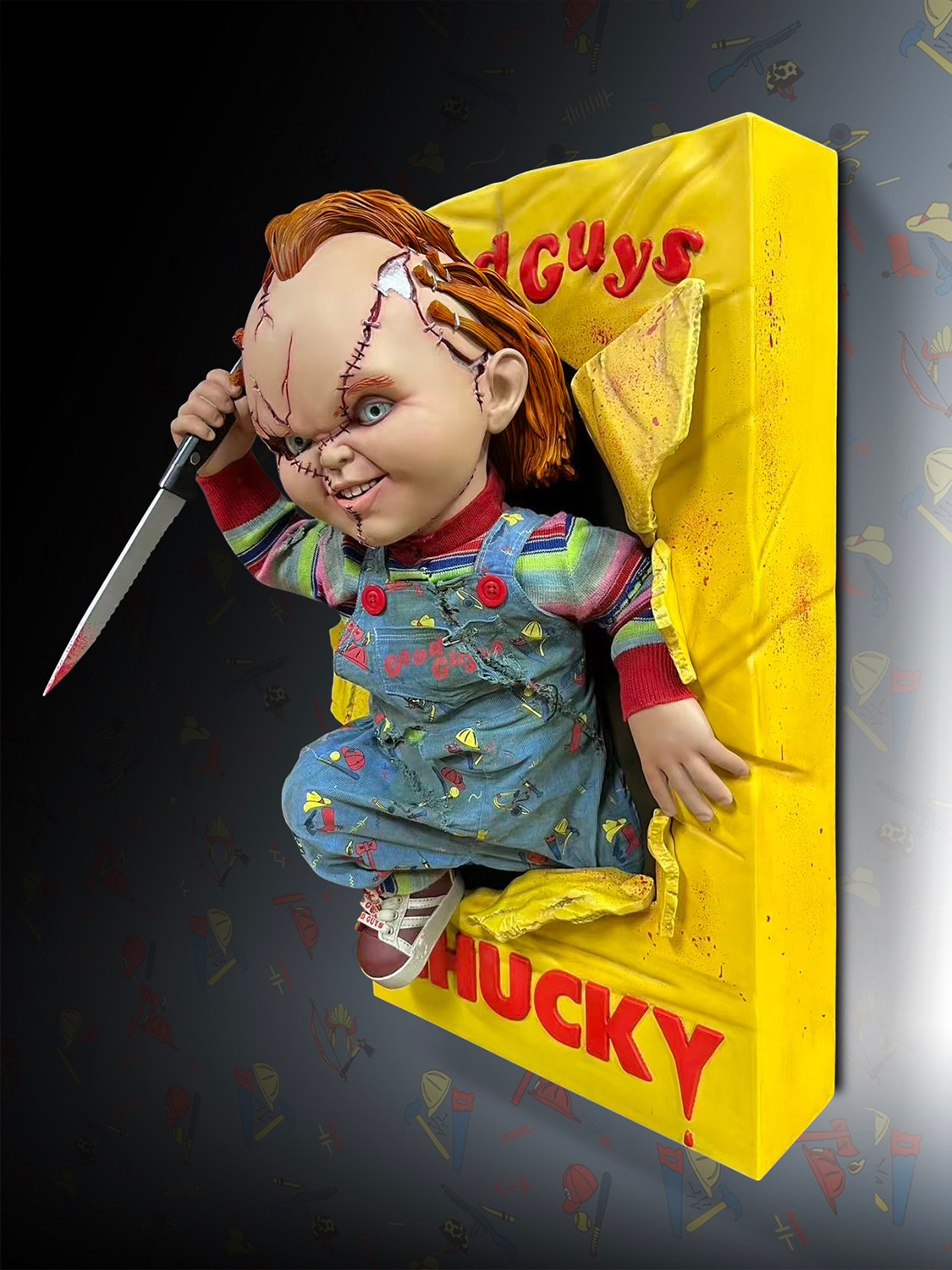 Child's Play Chucky Life-Size Wall Sculpture Wall Decor  (Prototype Shown) View 7
