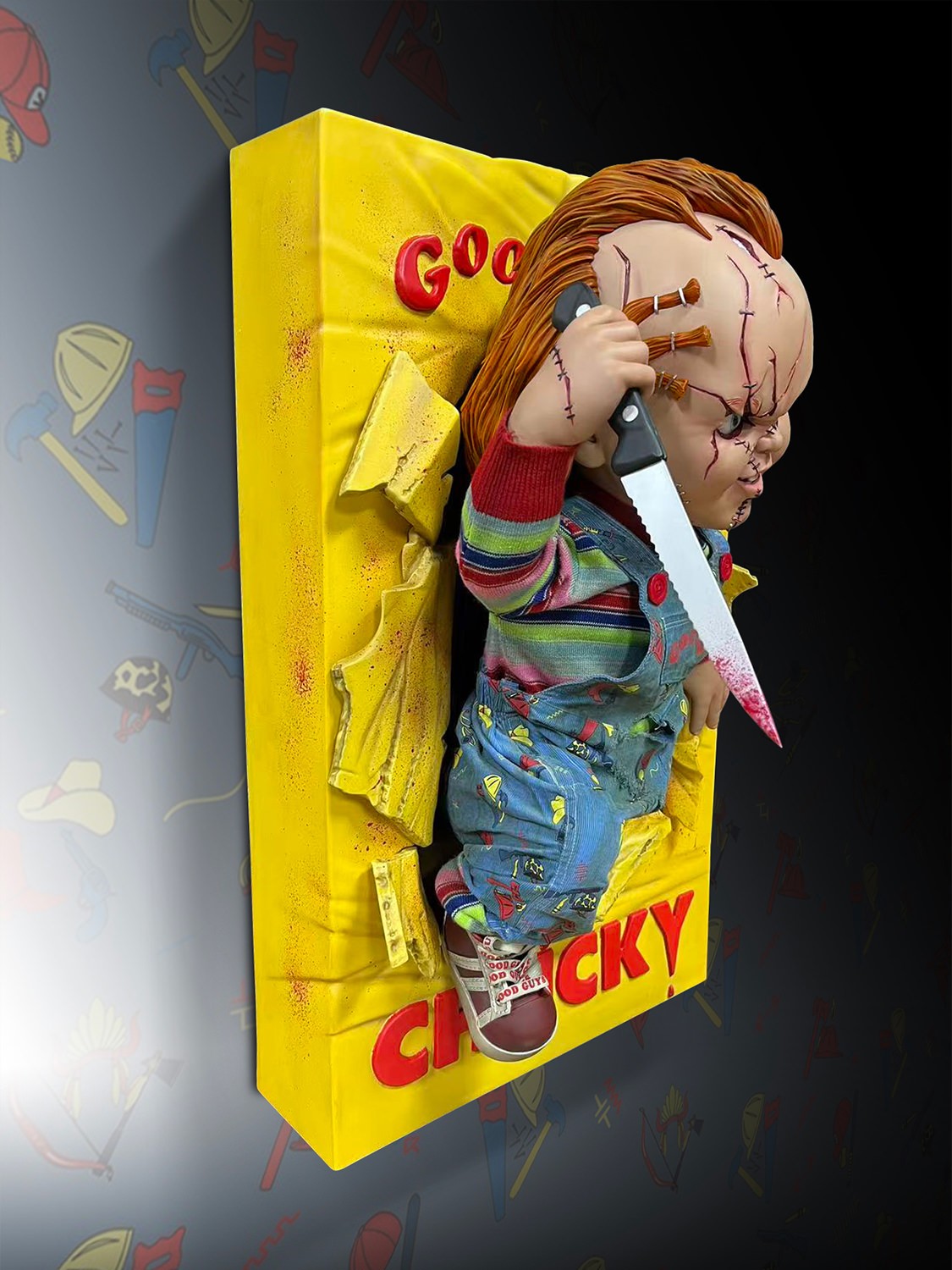 Child's Play Chucky Life-Size Wall Sculpture Wall Decor  (Prototype Shown) View 8