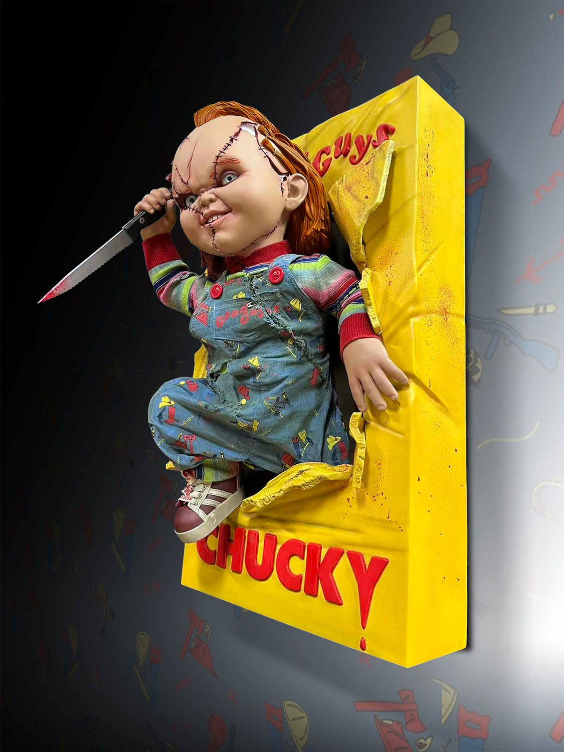 Child's Play Chucky Life-Size Wall Sculpture Wall Decor  (Prototype Shown) View 9