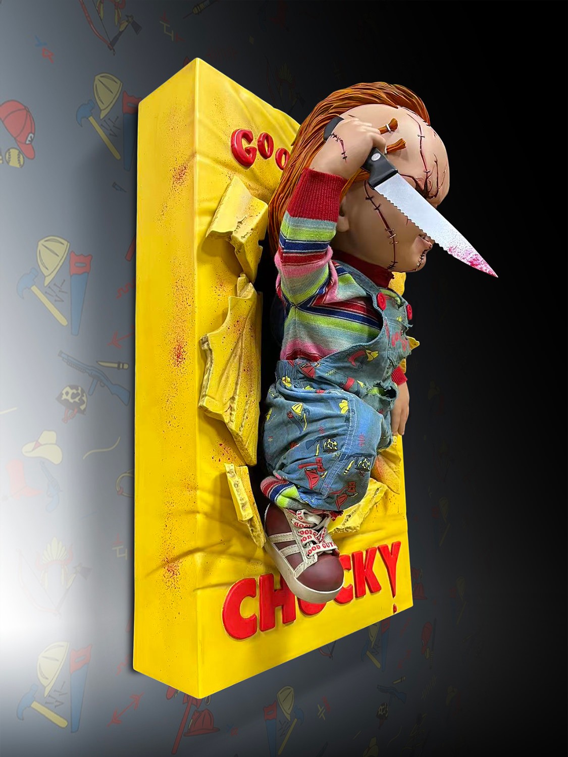 Child's Play Chucky Life-Size Wall Sculpture Wall Decor  (Prototype Shown) View 11