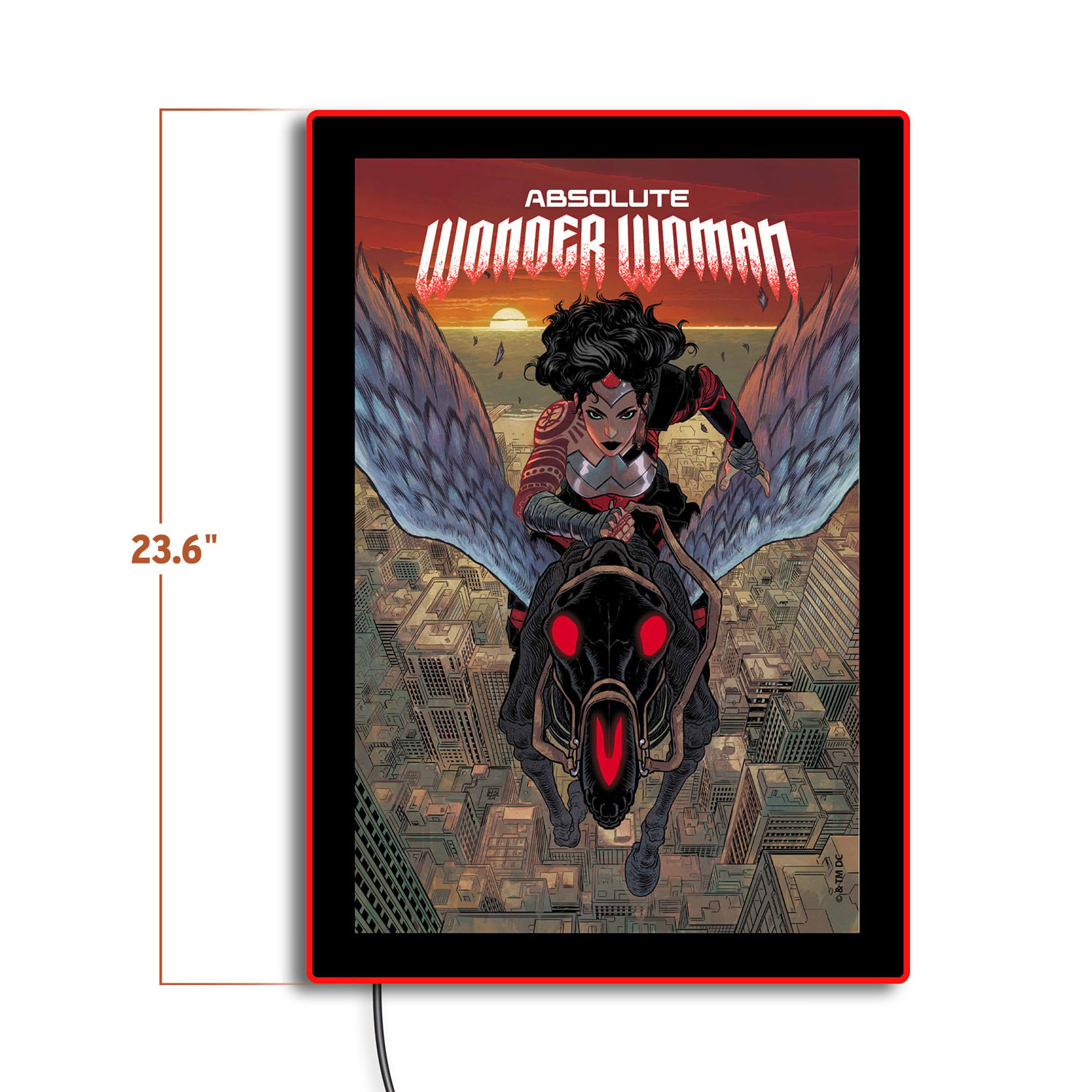 DC Comics Absolute Wonder Woman LED Poster (Large) Wall Light  (Prototype Shown) View 2