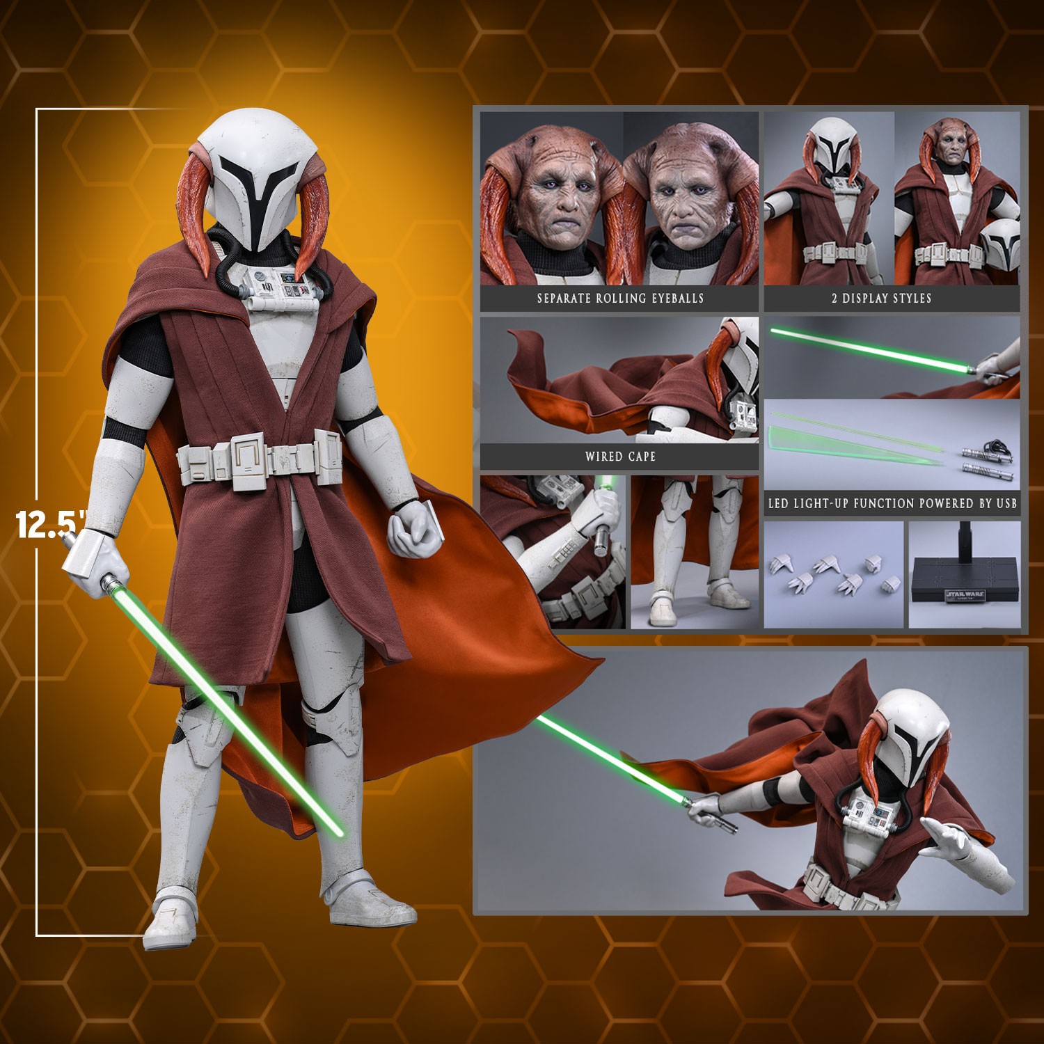 Star Wars Saesee Tiin™ (Clone Armor) Sixth Scale Figure  (Prototype Shown) View 2