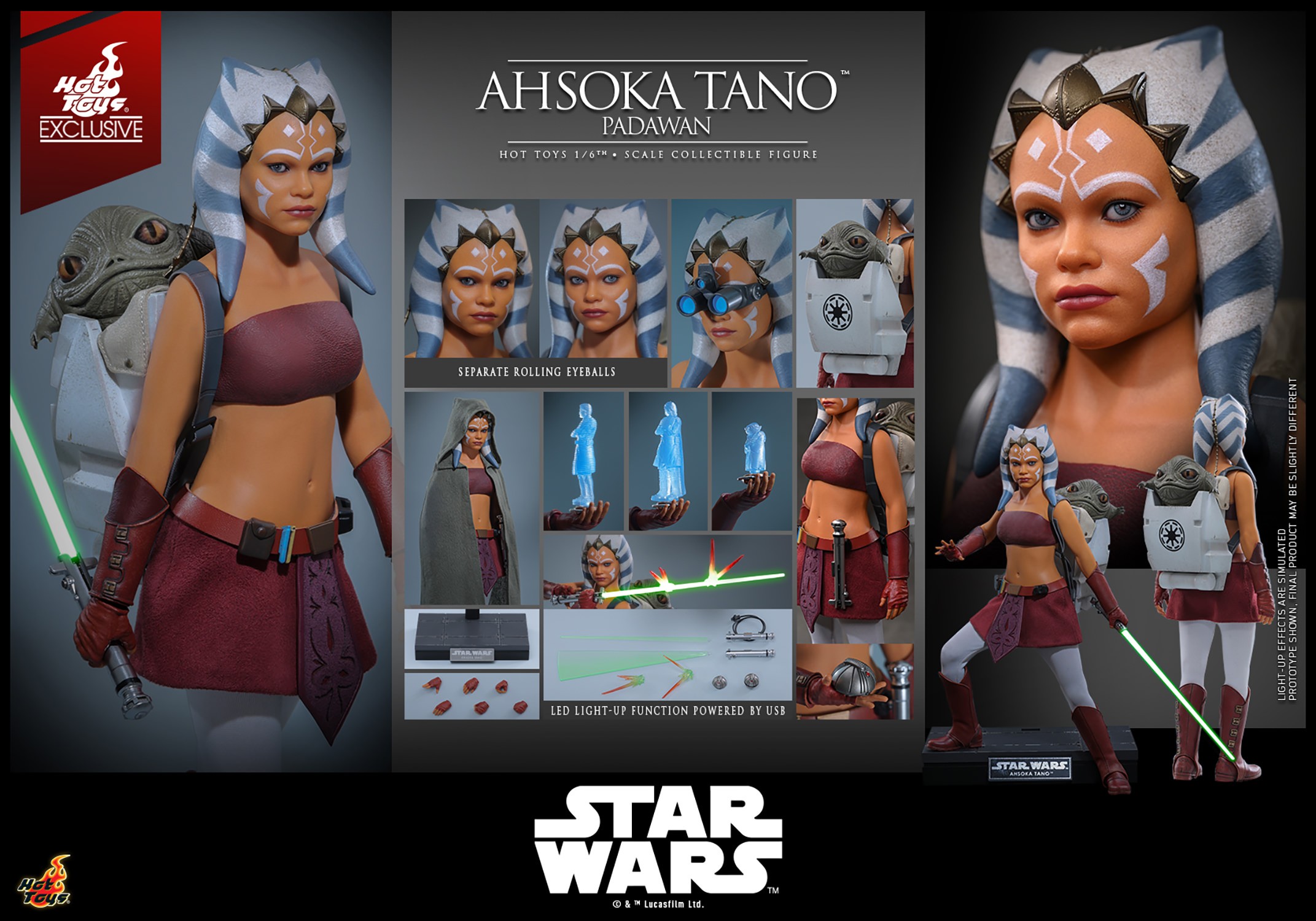 Star Wars Ahsoka Tano™ (Padawan) Sixth Scale Figure  (Prototype Shown) View 23