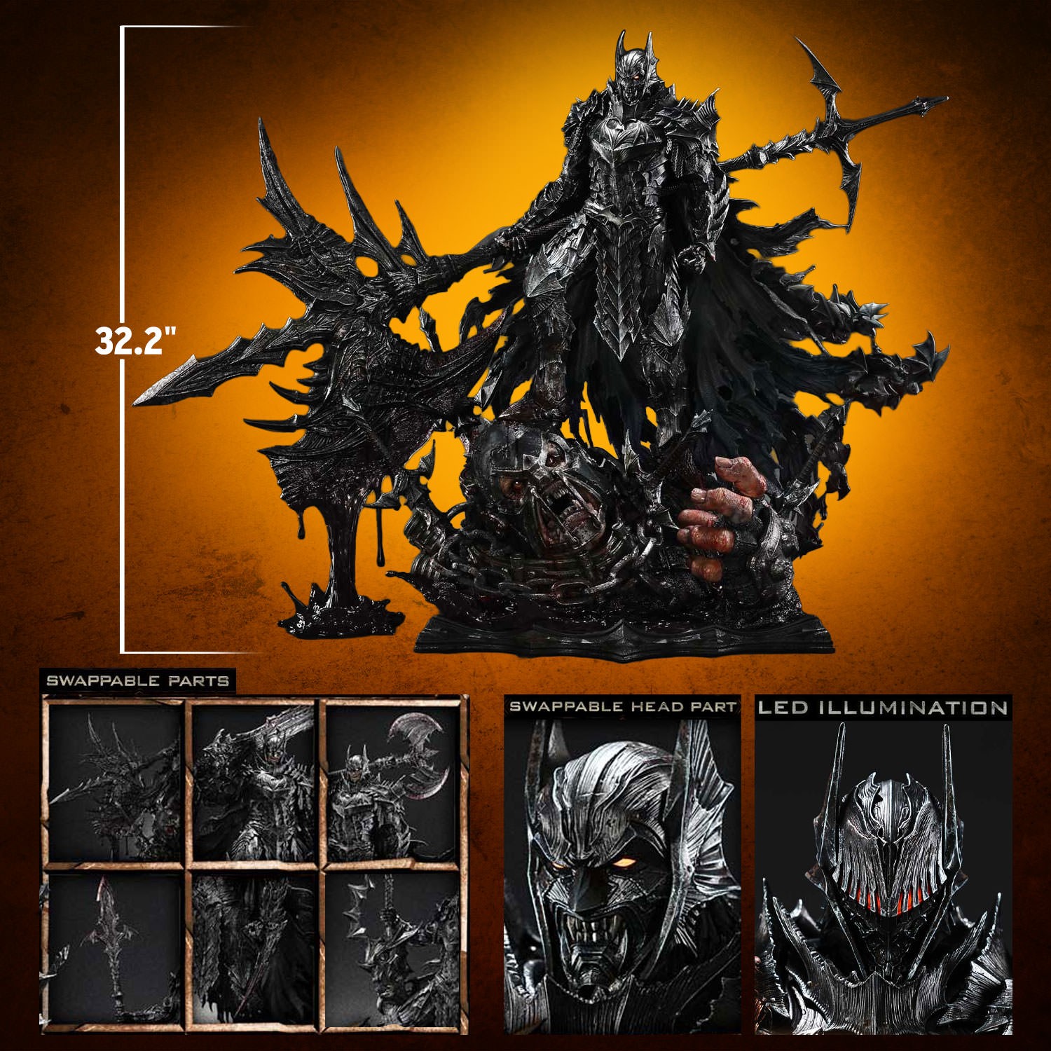 DC Comics Batman: The Berserker Rage Mode (Deluxe Bonus Version) Quarter Scale Statue  (Prototype Shown) View 2