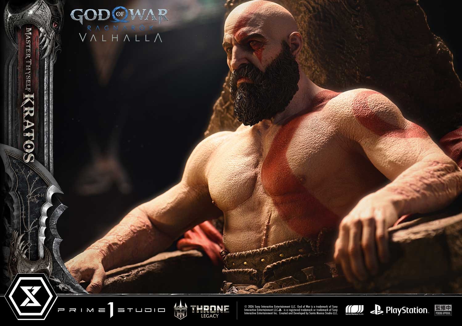God of War Master Thyself Kratos 1:3 Scale Statue  (Prototype Shown) View 6