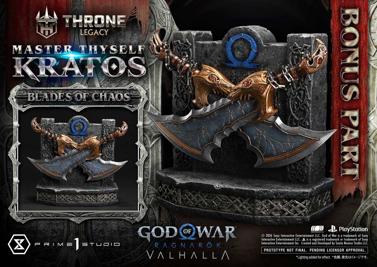 God of War Master Thyself Kratos (Bonus Version) 1:3 Scale Statue  (Prototype Shown) View 6