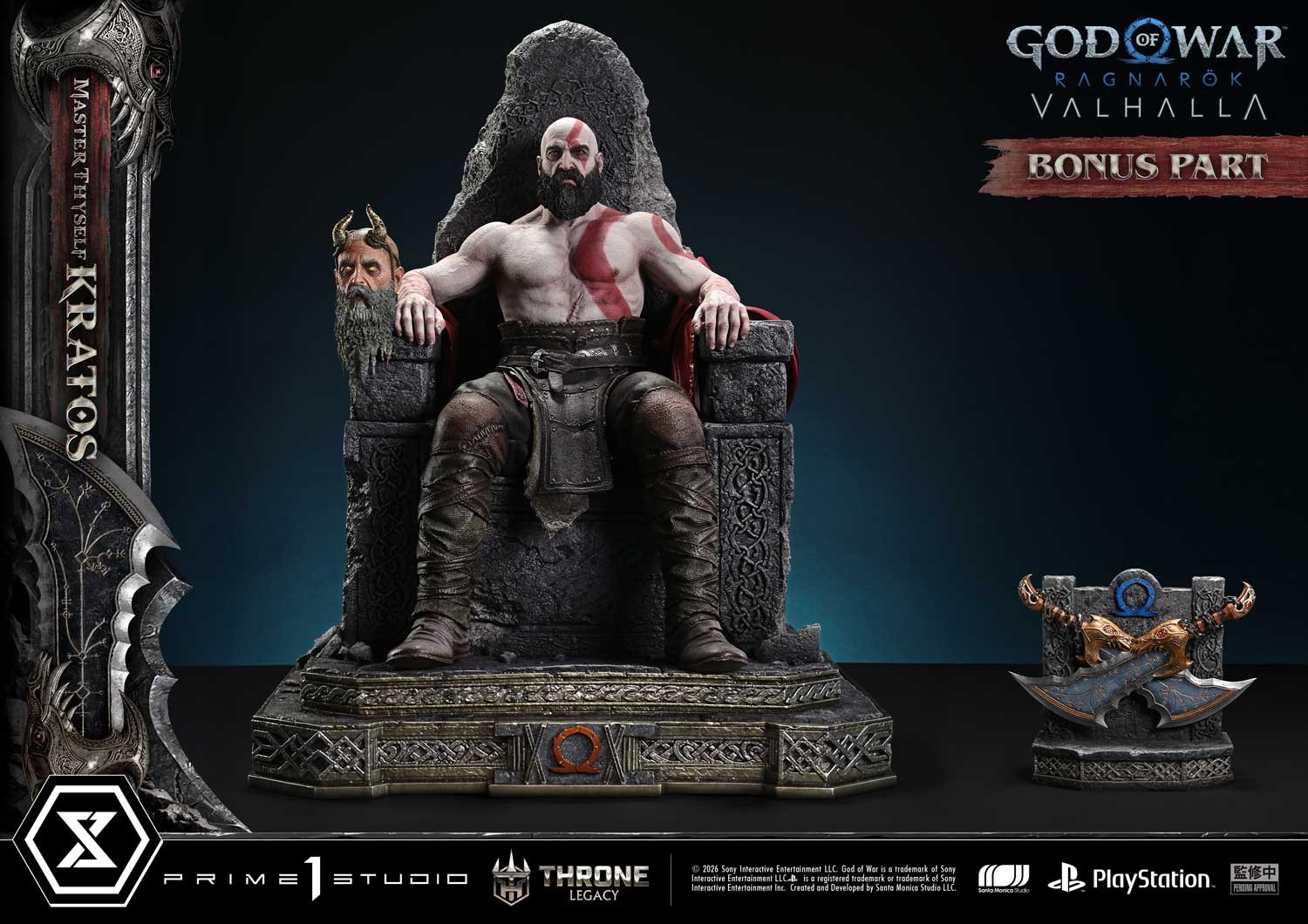 God of War Master Thyself Kratos (Bonus Version) 1:3 Scale Statue  (Prototype Shown) View 7