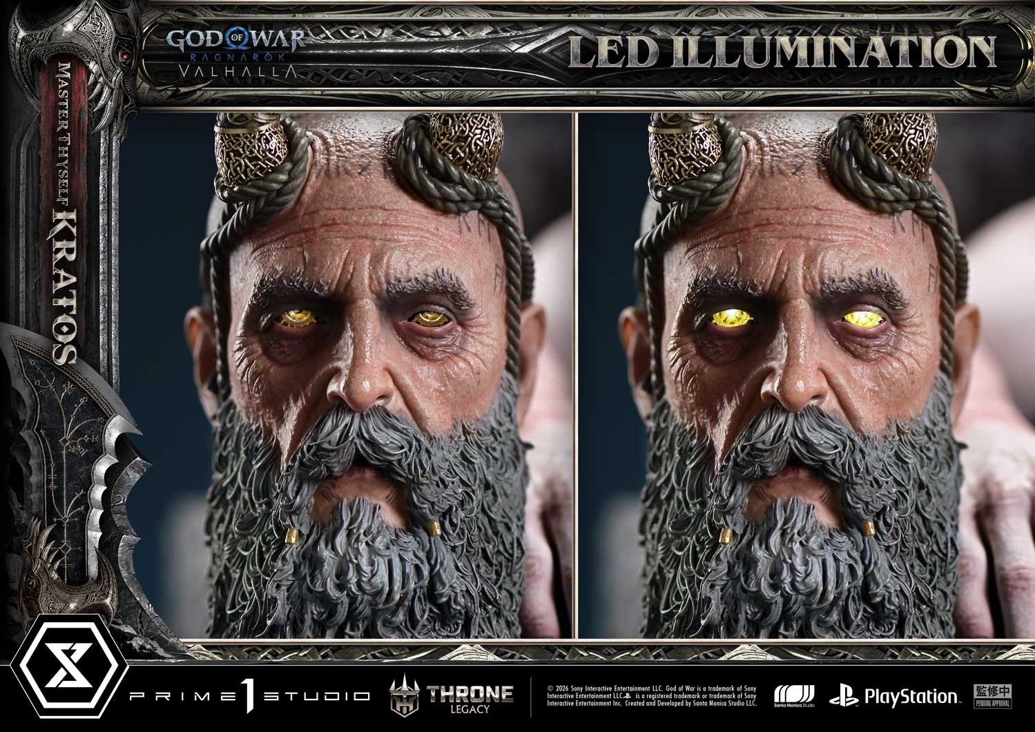 God of War Master Thyself Kratos (Bonus Version) 1:3 Scale Statue  (Prototype Shown) View 8