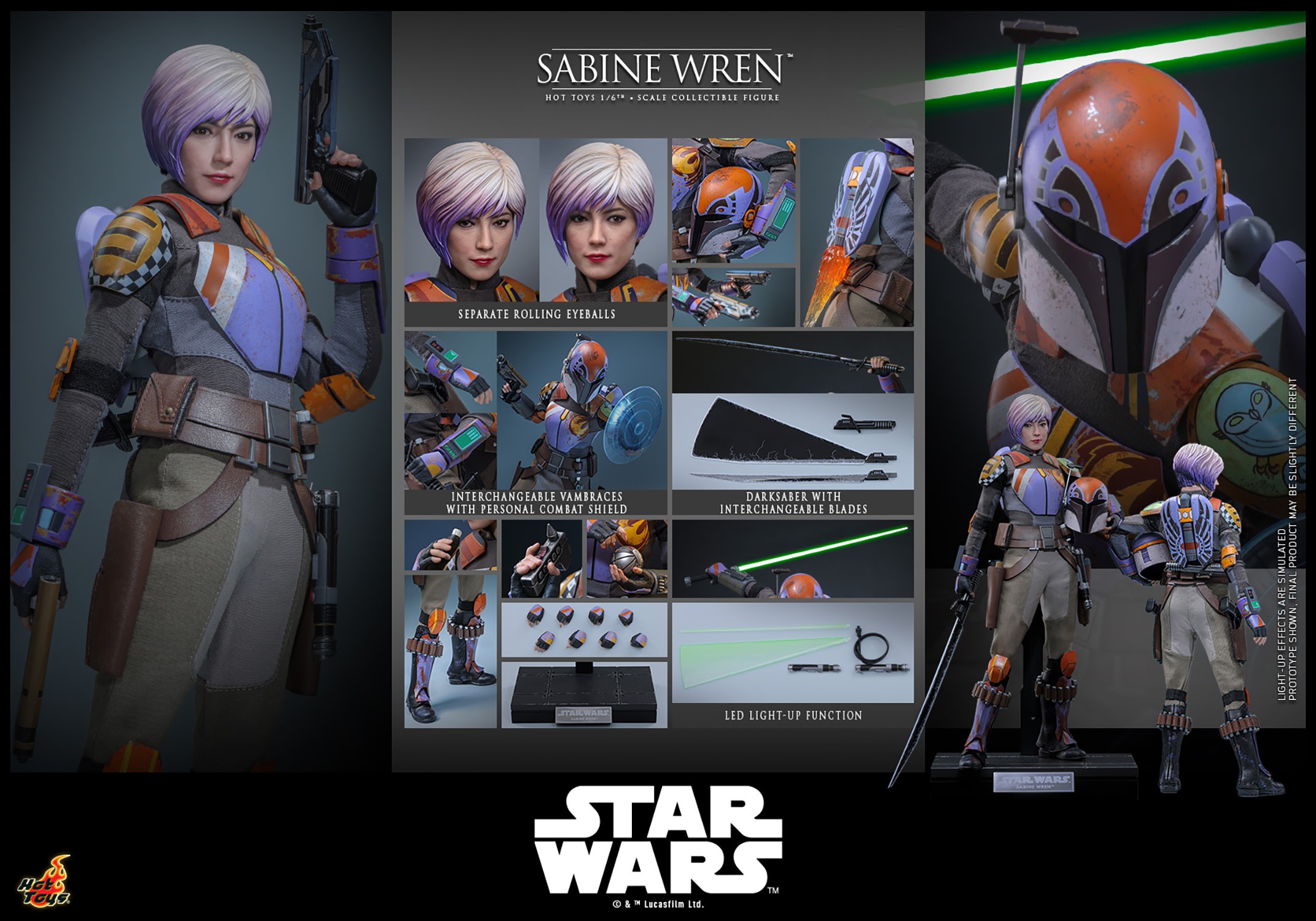 Star Wars Sabine Wren™ Sixth Scale Figure  (Prototype Shown) View 21