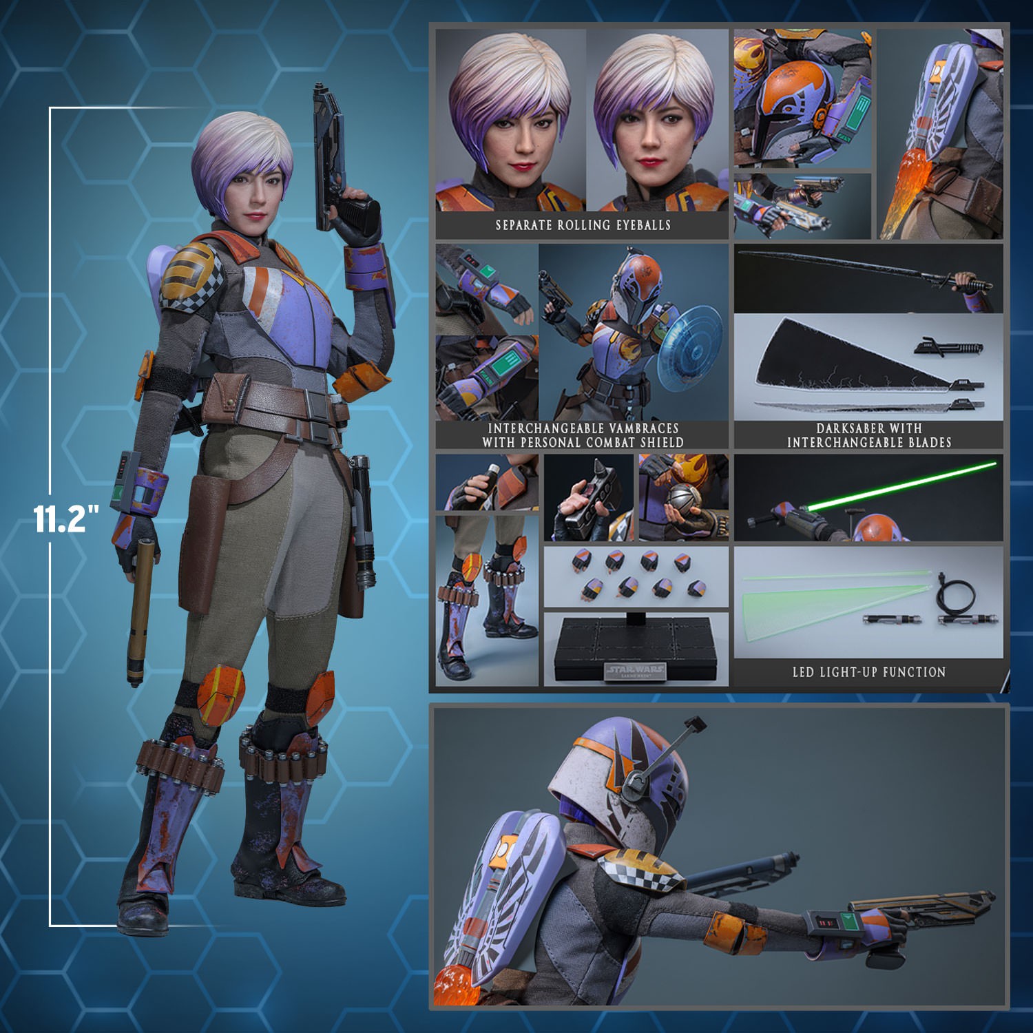 Star Wars Sabine Wren™ Sixth Scale Figure  (Prototype Shown) View 2