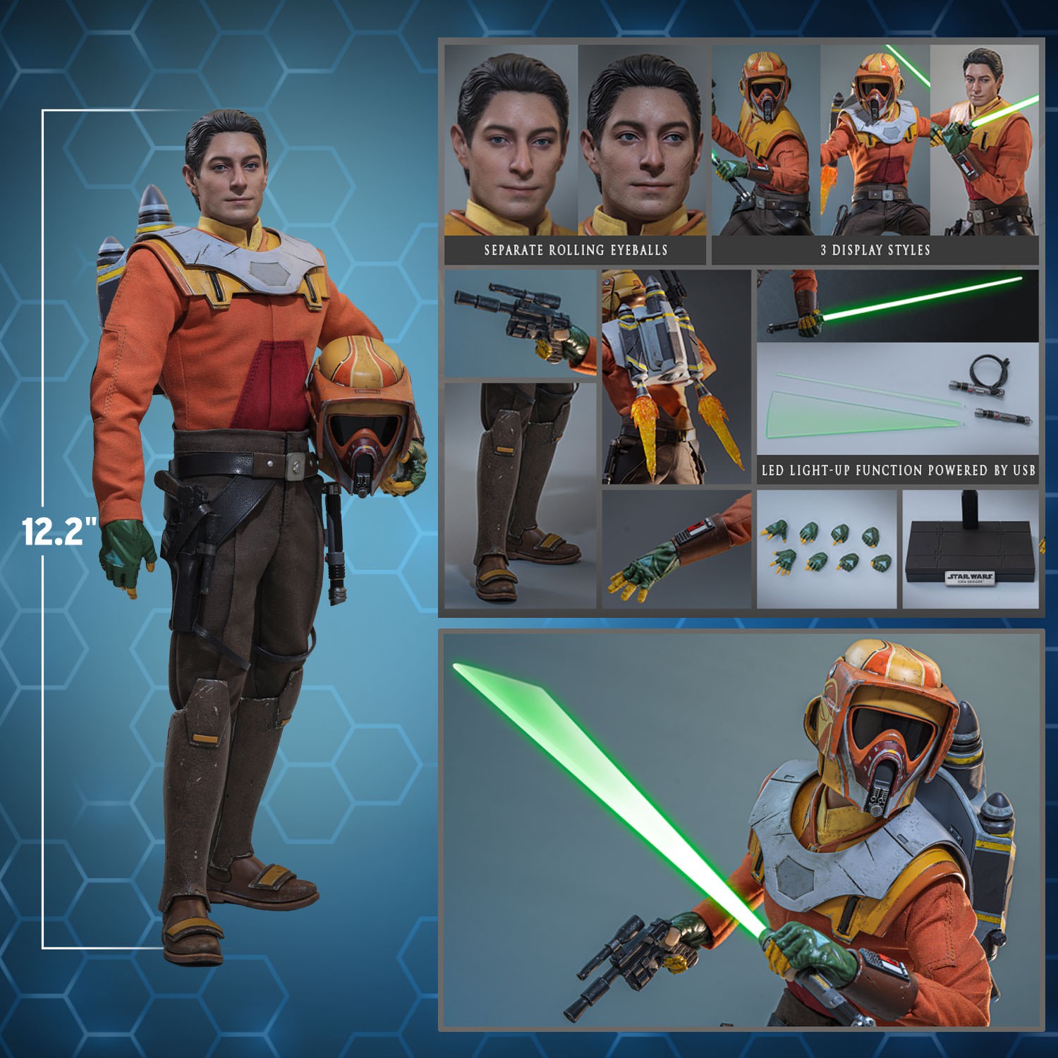 Star Wars Ezra Bridger™ Sixth Scale Figure  (Prototype Shown) View 2