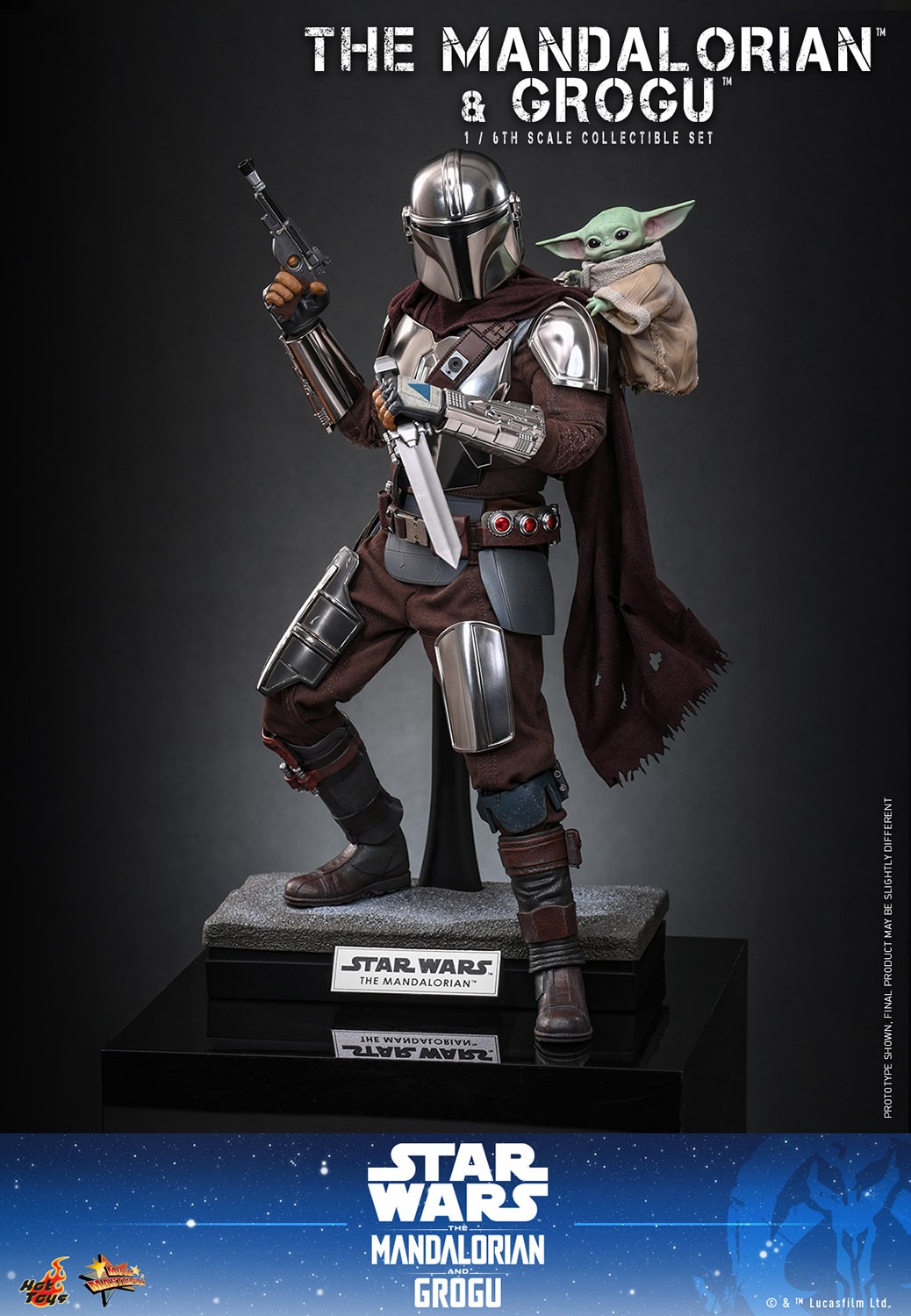 Star Wars The Mandalorian™ and Grogu™ Sixth Scale Figure Set  Collector Edition (Prototype Shown) View 3