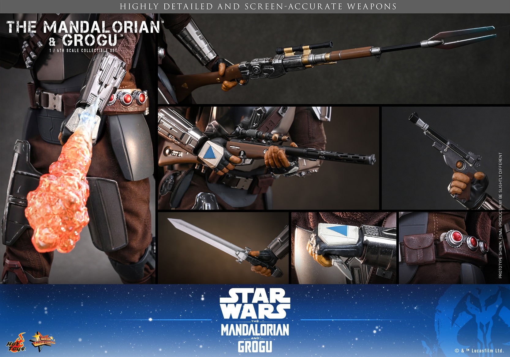 Star Wars The Mandalorian™ and Grogu™ Sixth Scale Figure Set  Collector Edition (Prototype Shown) View 21