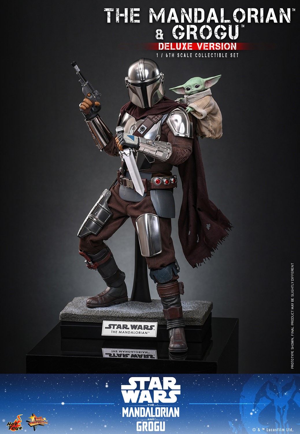 Star Wars The Mandalorian™ and Grogu™ (Deluxe Version) Sixth Scale Figure Set  (Prototype Shown) View 15