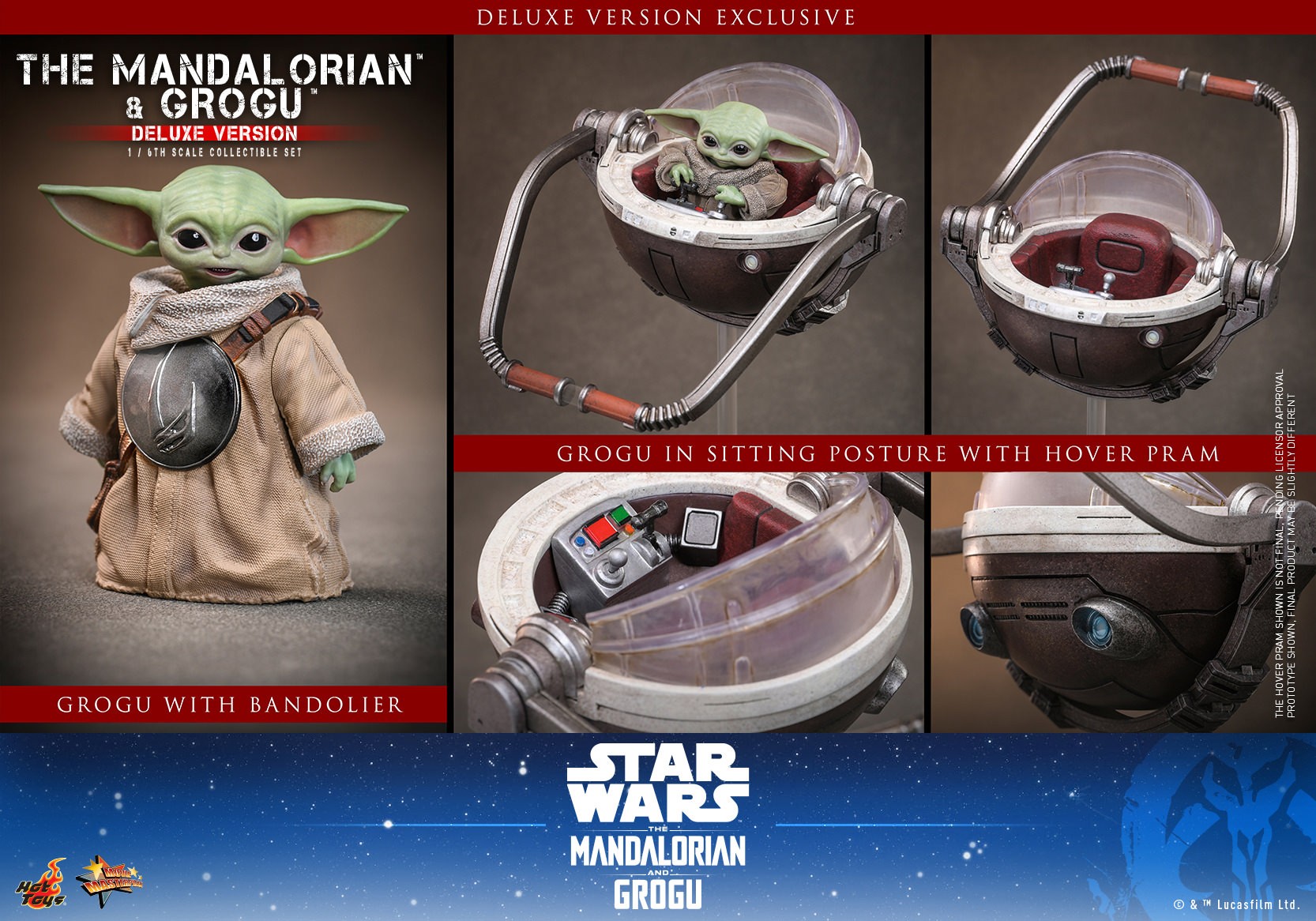 Star Wars The Mandalorian™ and Grogu™ (Deluxe Version) Sixth Scale Figure Set  (Prototype Shown) View 26