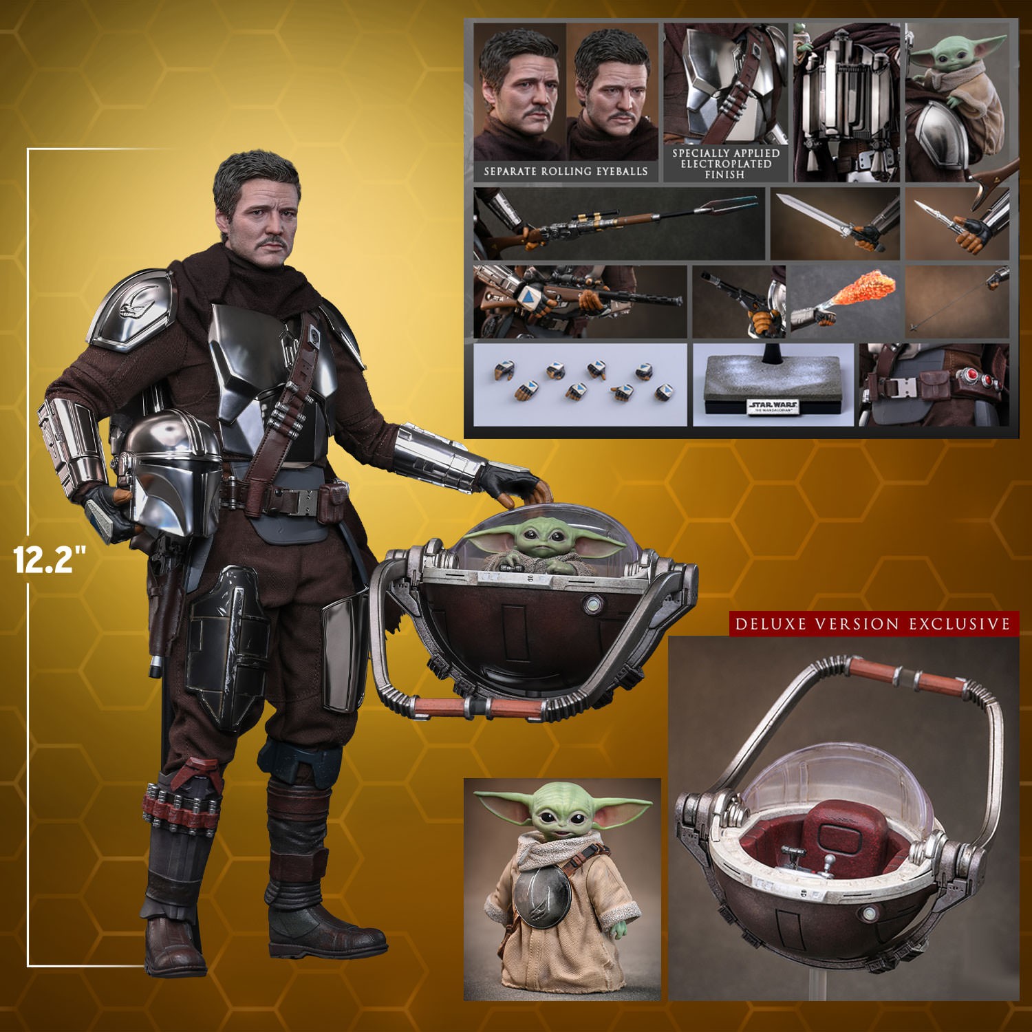 Star Wars The Mandalorian™ and Grogu™ (Deluxe Version) Sixth Scale Figure Set  (Prototype Shown) View 2