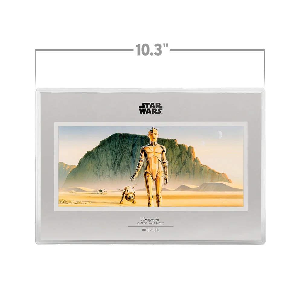 Star Wars C-3PO™ and R2-D2™ Foil Silver Collectible  (Prototype Shown) View 2