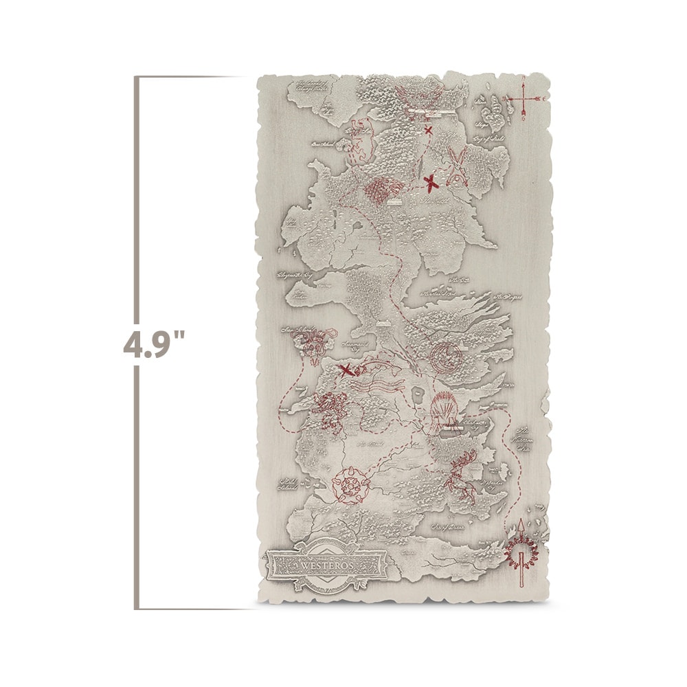Game of Thrones Map of Westeros Silver Collectible  (Prototype Shown) View 2