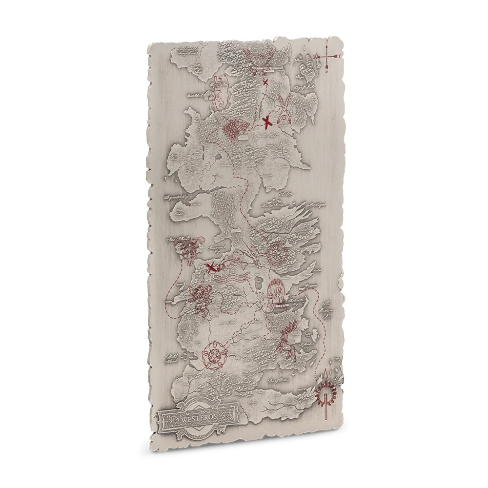 Game of Thrones Map of Westeros Silver Collectible  (Prototype Shown) View 3