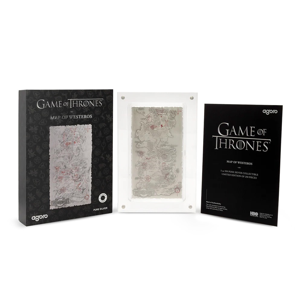 Game of Thrones Map of Westeros Silver Collectible  (Prototype Shown) View 5