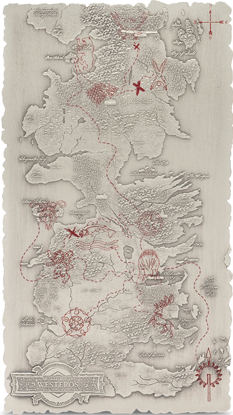 Game of Thrones Map of Westeros Silver Collectible  (Prototype Shown) View 7
