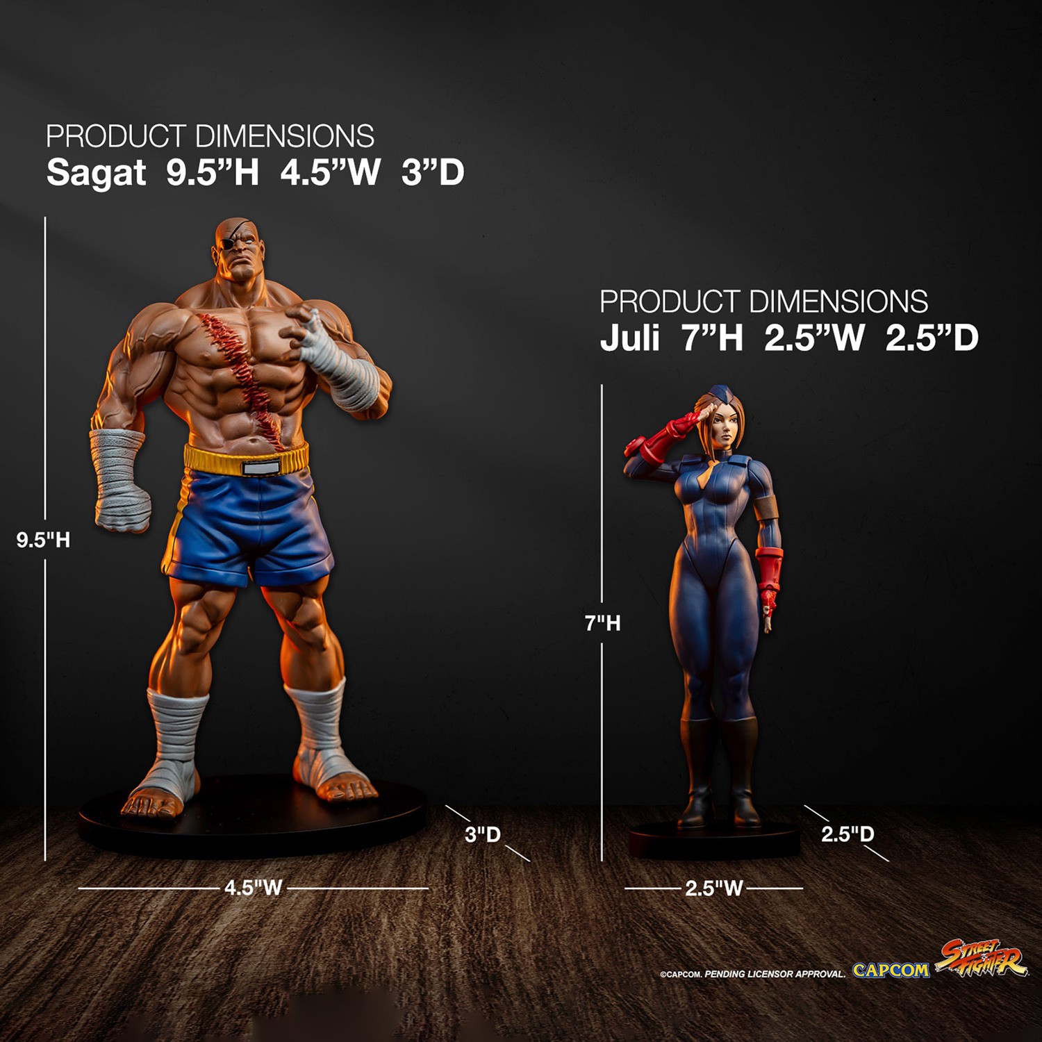 Street Fighter Sagat & Juli 1:10 Scale Statue  (Prototype Shown) View 2