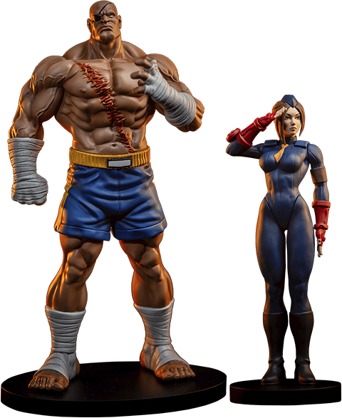 Sagat & Juli 1:10 Scale Collectible Set | Sideshow Collectibles