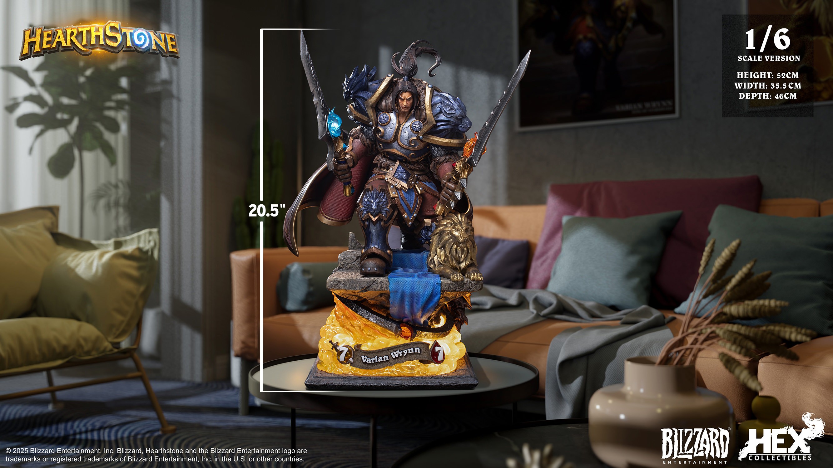 Warcraft Varian Wrynn Statues  (Prototype Shown) View 1