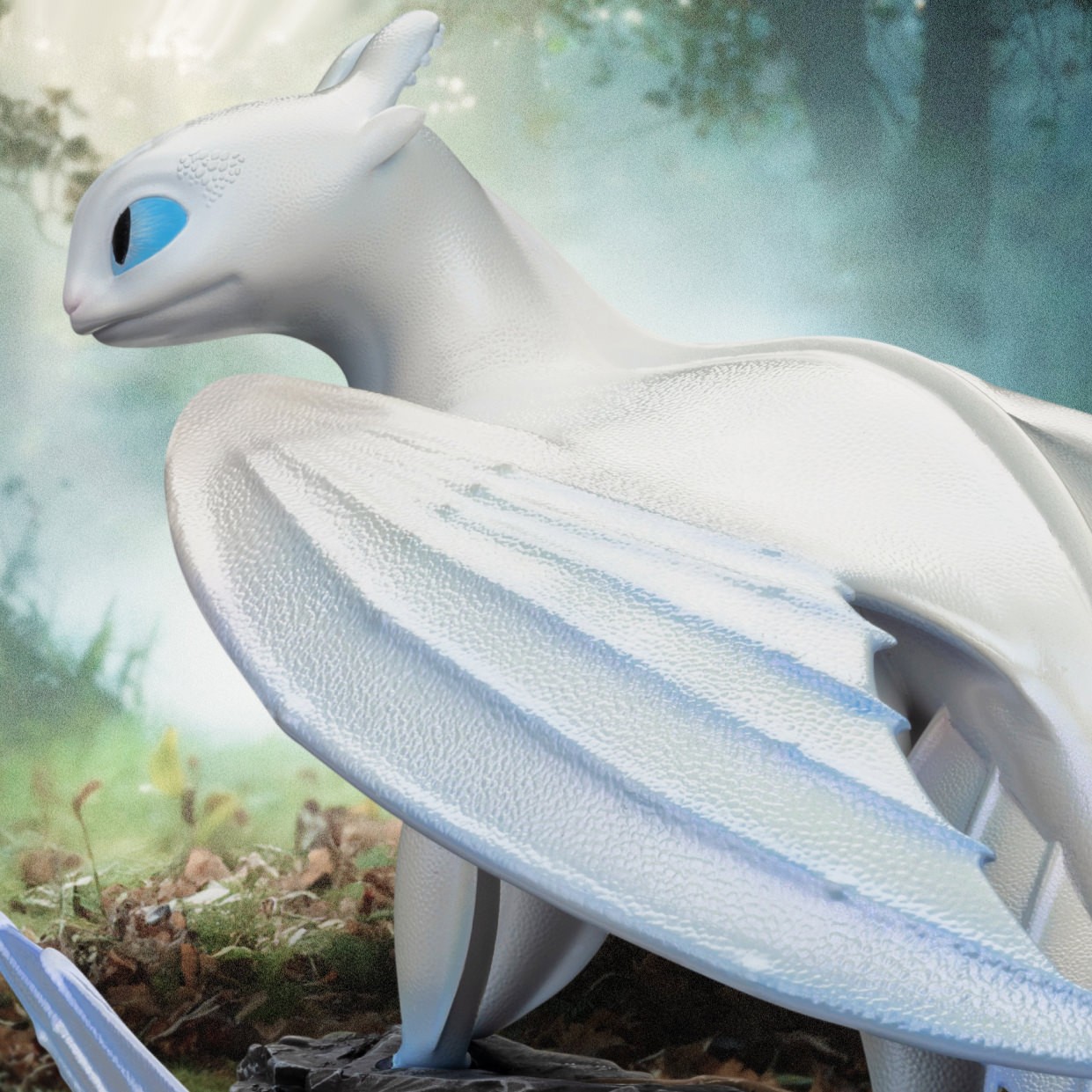 How to Train Your Dragon Light Fury Statues  (Prototype Shown) View 4