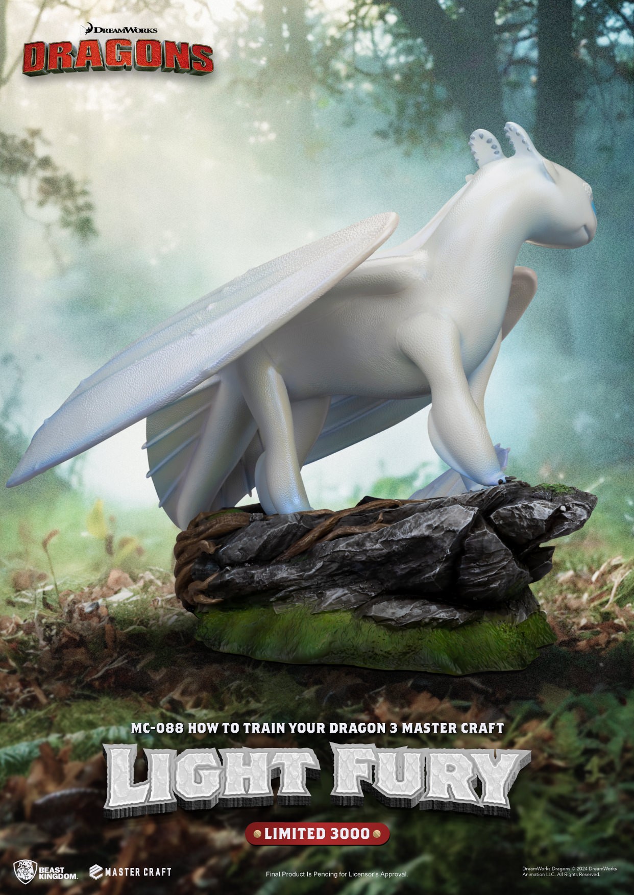 How to Train Your Dragon Light Fury Statues  (Prototype Shown) View 7