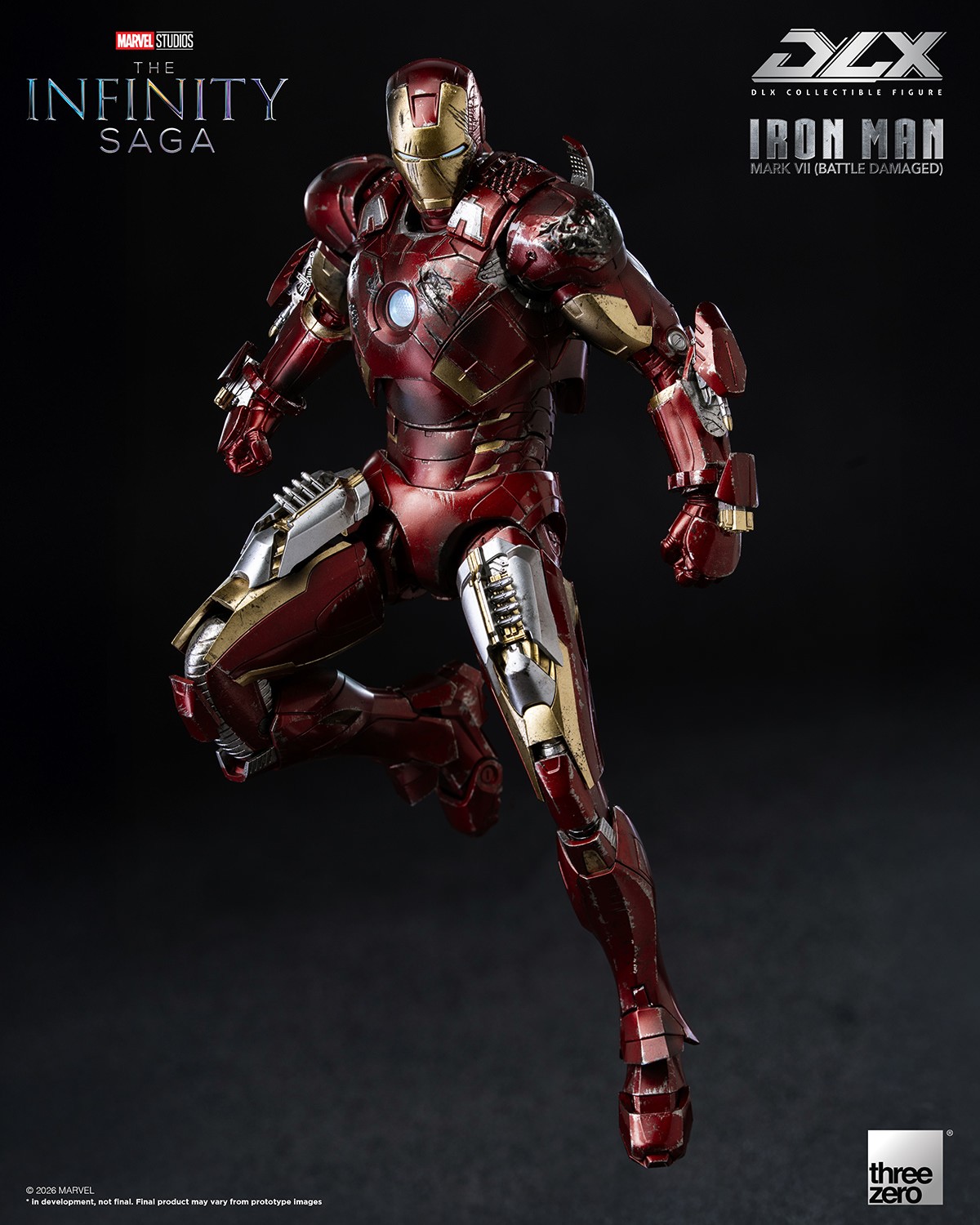 DLX Iron Man Mark 7 (Battle Damaged) Action Figure by threezero