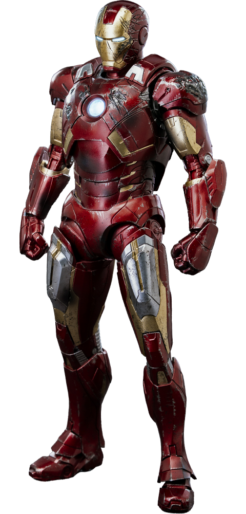 DLX Iron Man Mark 7 (Battle Damaged) Action Figure by threezero