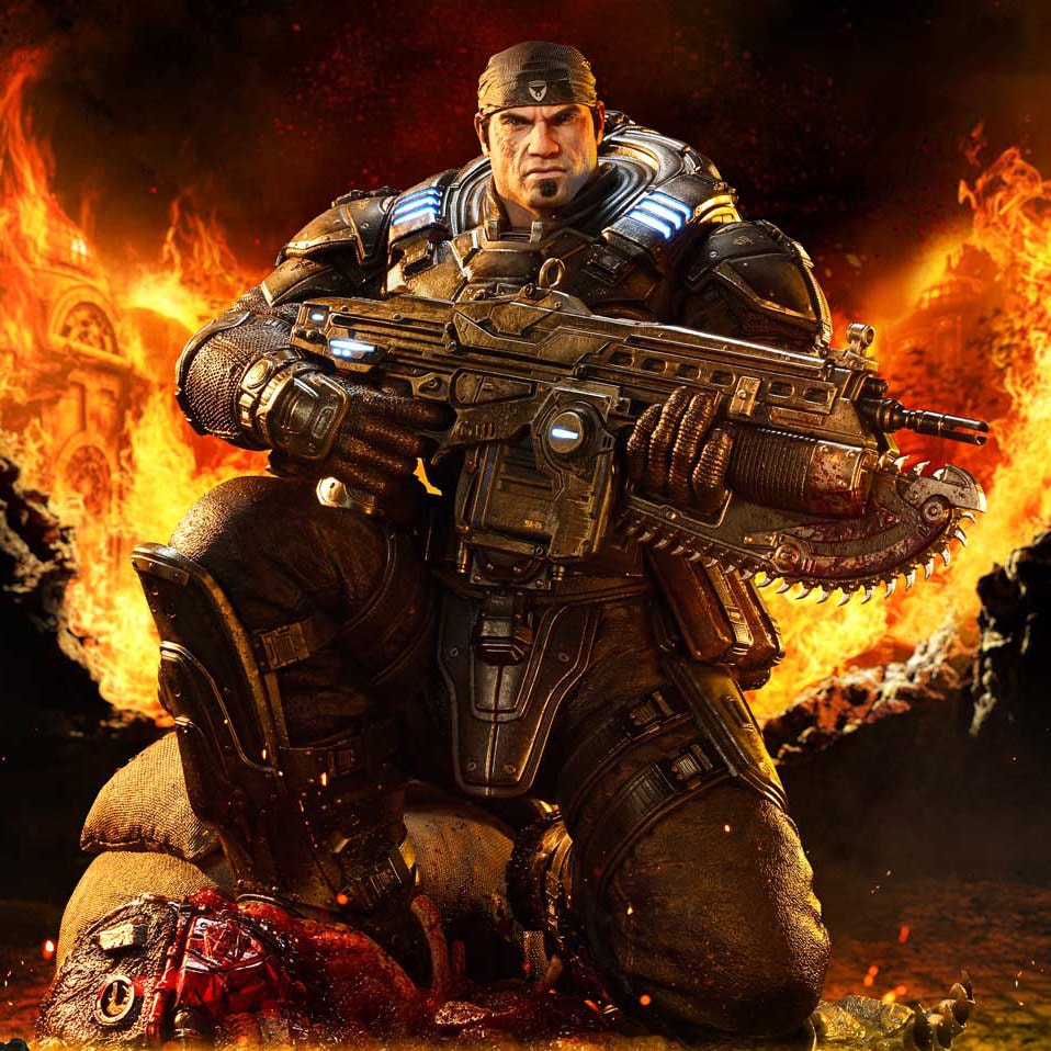 Gears of War Marcus Fenix 1:3 Scale Statue  (Prototype Shown) View 1