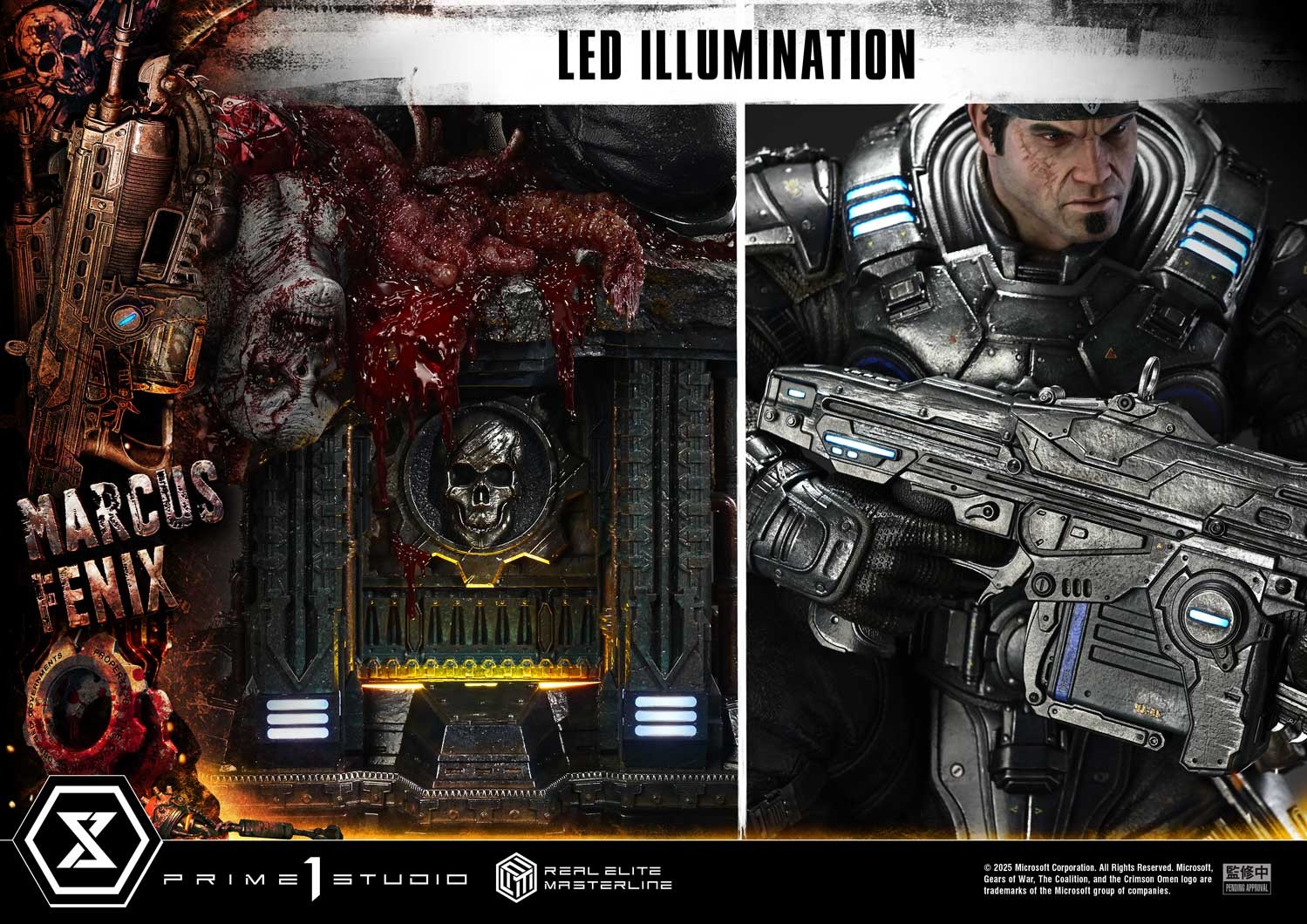 Gears of War Marcus Fenix (Ultimate Version) 1:3 Scale Statue  (Prototype Shown) View 7