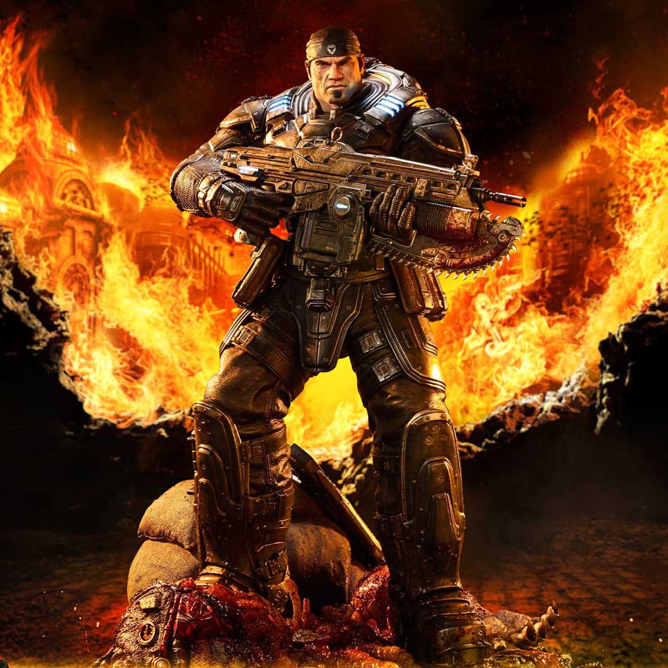 Gears of War Marcus Fenix (Ultimate Bonus Version) 1:3 Scale Statue  (Prototype Shown) View 1
