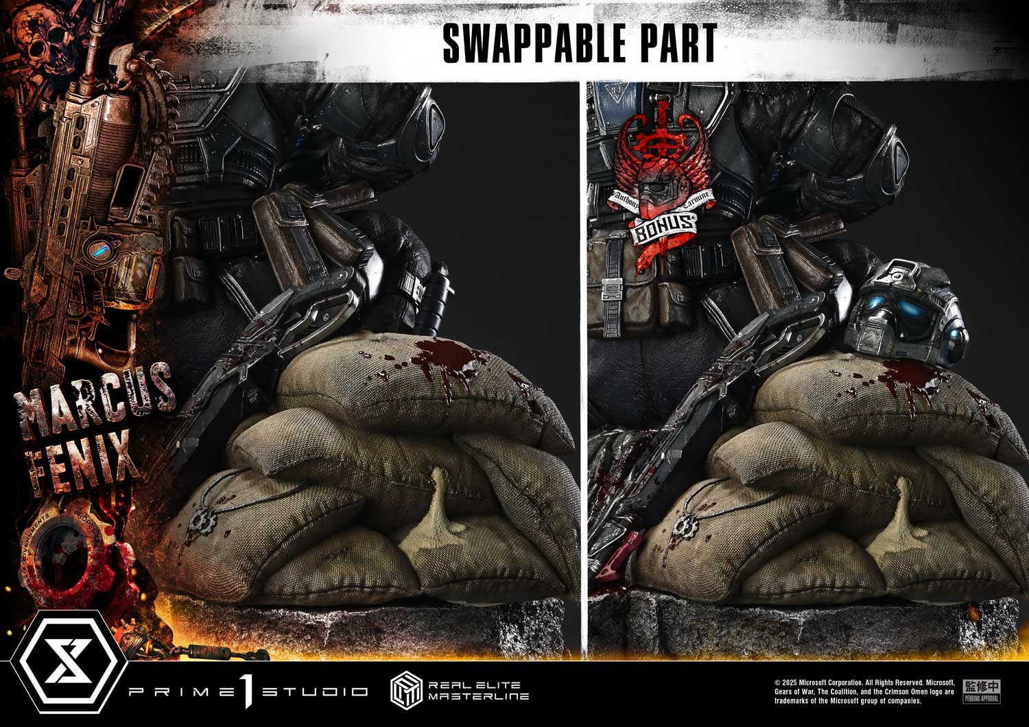 Gears of War Marcus Fenix (Ultimate Bonus Version) 1:3 Scale Statue  (Prototype Shown) View 6