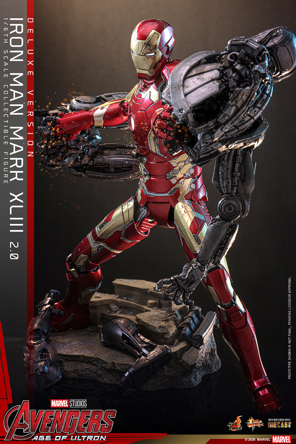 Marvel Iron Man Mark XLIII (2.0) (Deluxe Version) Sixth Scale Figure  (Prototype Shown) View 5