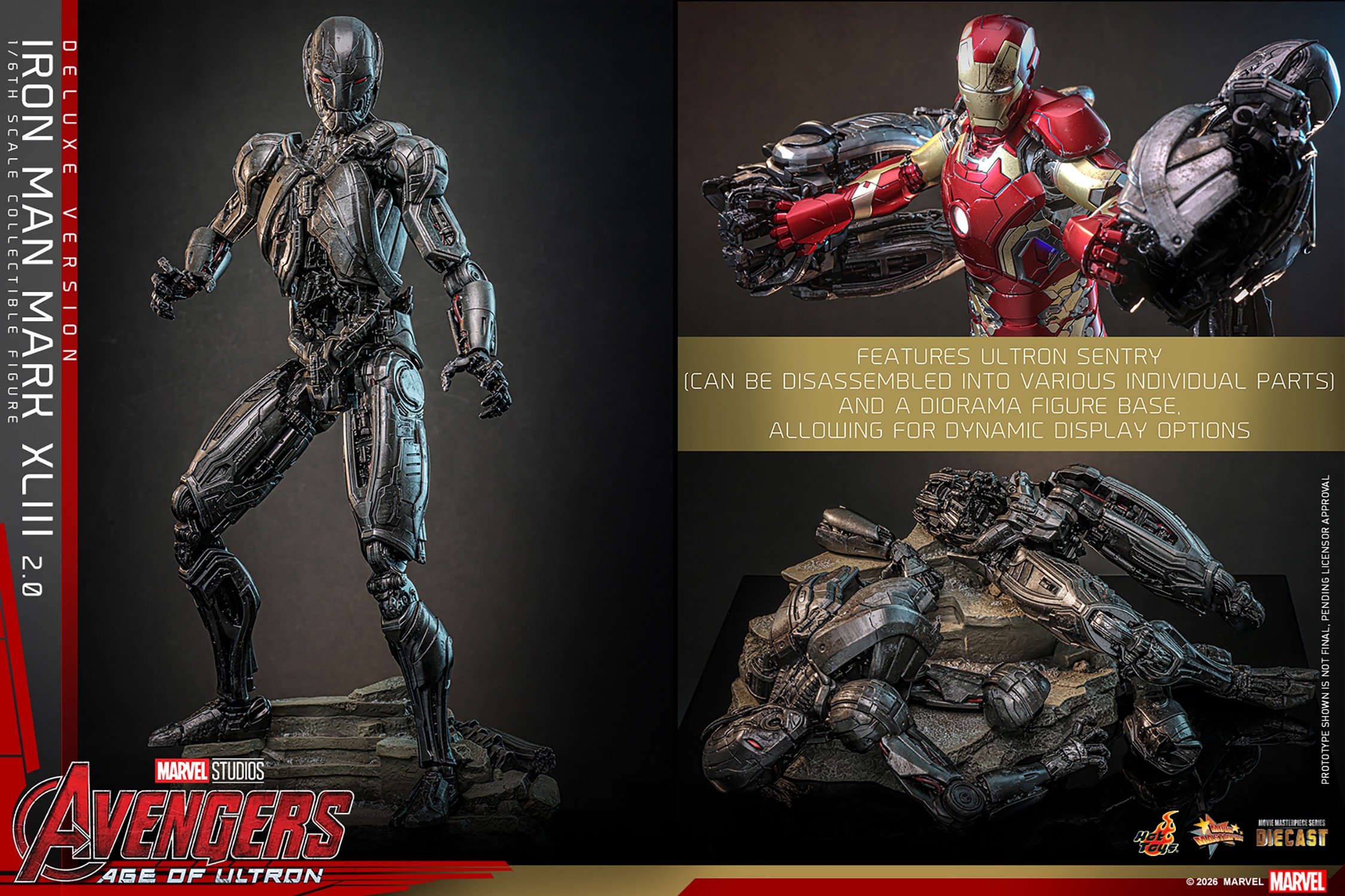 Marvel Iron Man Mark XLIII (2.0) (Deluxe Version) Sixth Scale Figure  (Prototype Shown) View 14