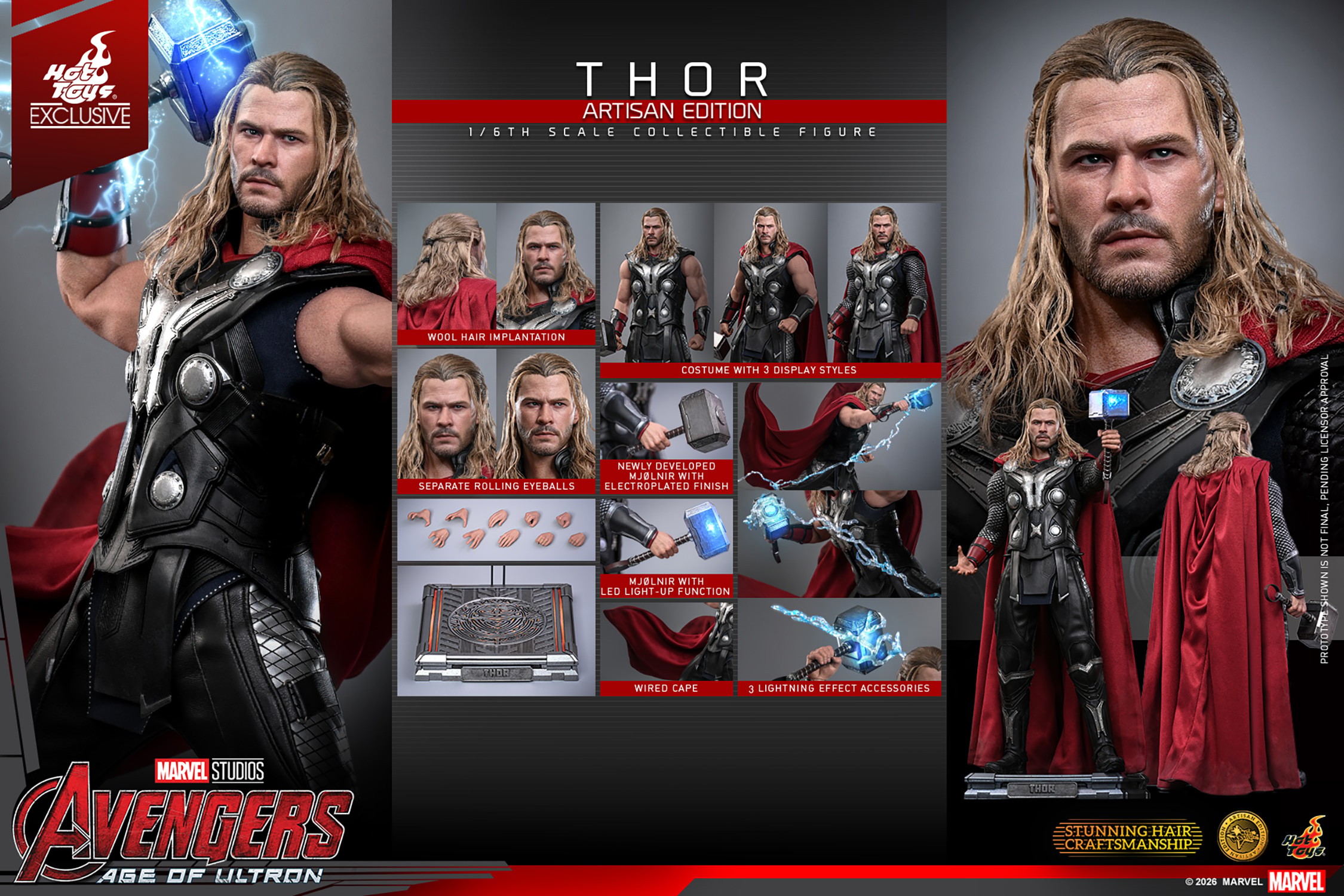 Marvel Thor (Artisan Edition) Sixth Scale Figure  (Prototype Shown) View 23