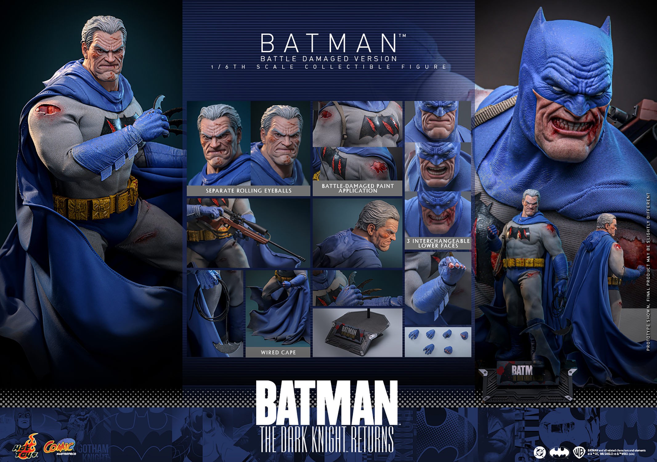DC Comics Batman™ (Battle Damaged Version) Sixth Scale Figure  (Prototype Shown) View 27