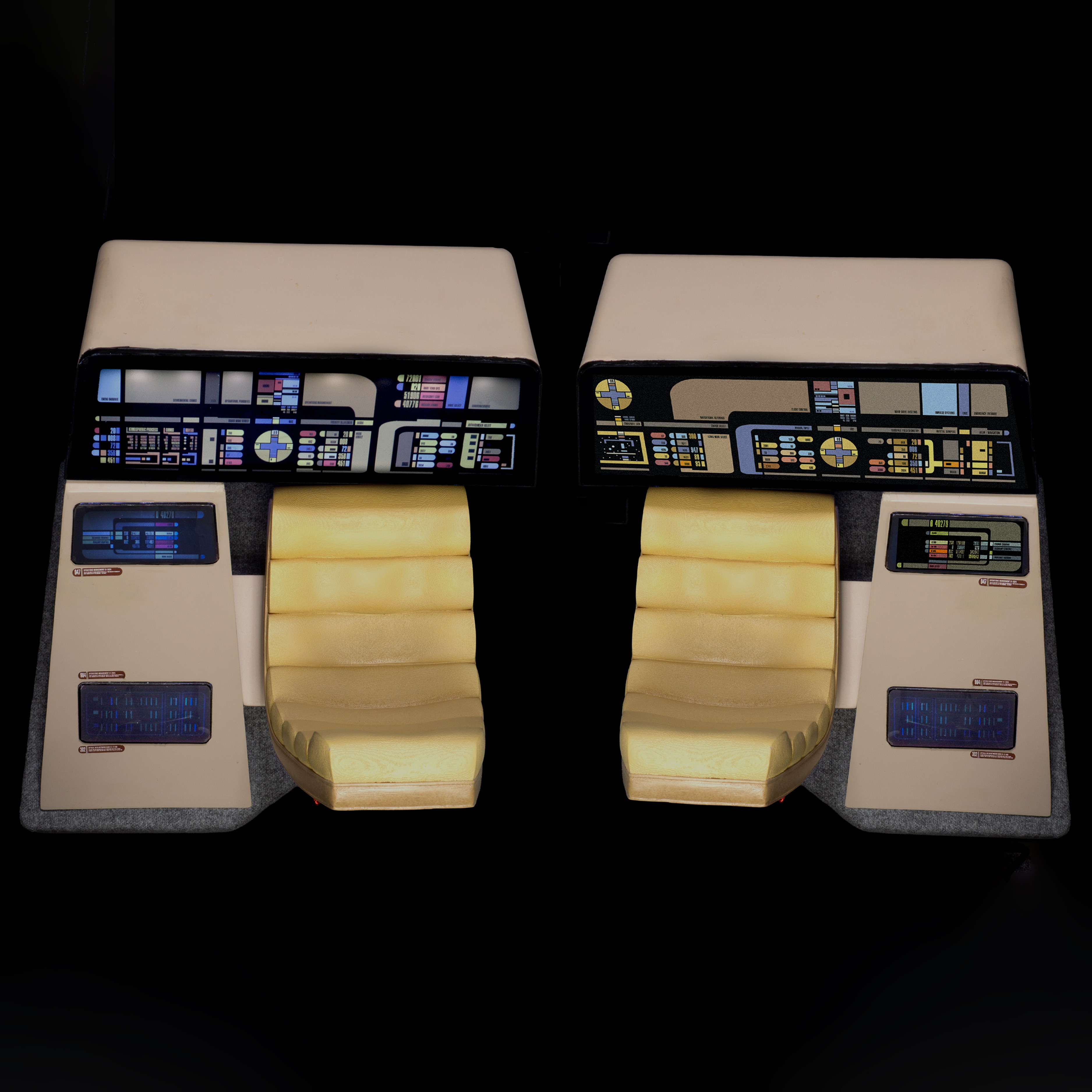 Star Trek Bridge Consoles Set Scaled Replica  (Prototype Shown) View 1
