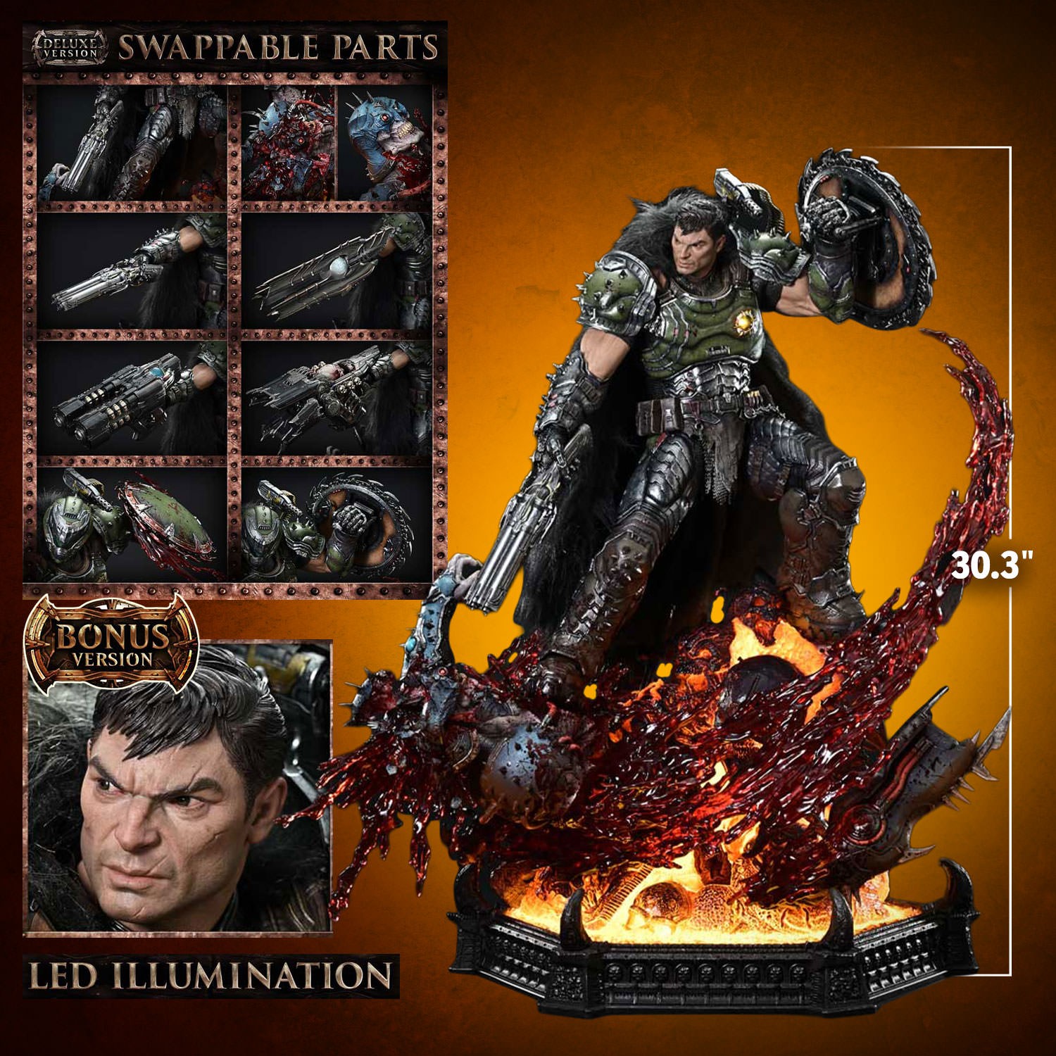 Doom Doom Slayer (Deluxe Bonus Version) Quarter Scale Statue  (Prototype Shown) View 2