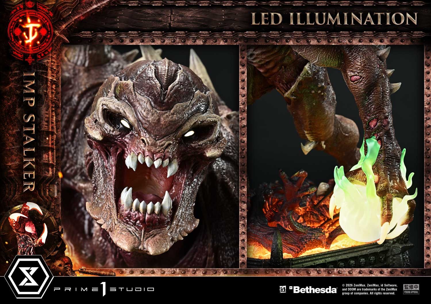 Doom Imp Stalker (Bonus Version) Quarter Scale Statue  (Prototype Shown) View 9