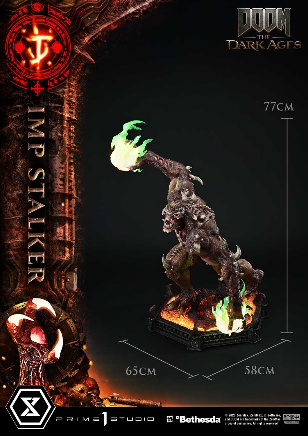 Doom Imp Stalker (Bonus Version) Quarter Scale Statue  (Prototype Shown) View 11