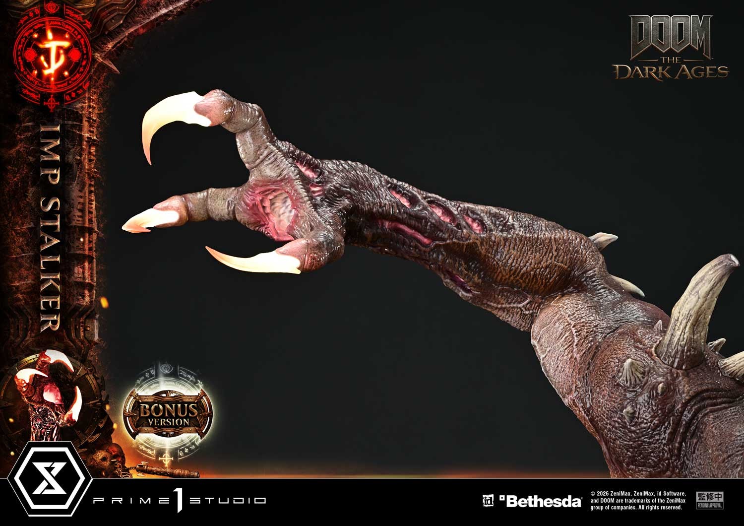 Doom Imp Stalker (Bonus Version) Quarter Scale Statue  (Prototype Shown) View 6
